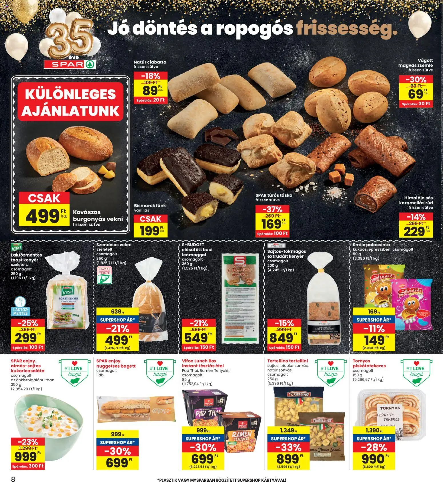 Interspar akciós ujság - amely érvényes a következő dátumtól: 05.03.2026 | Oldal: 8 | Termékek: Knäckebrot, Táska, Tortellini, Extrudált kenyér