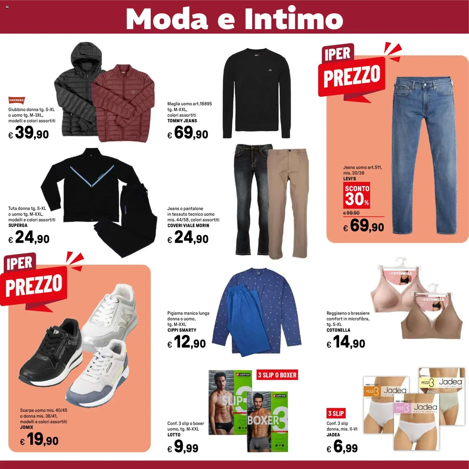 Volantino Iper del 12.02.2026 | Pagina: 39 | Prodotti: Intimo, Reggiseno, Pigiama, Boxer