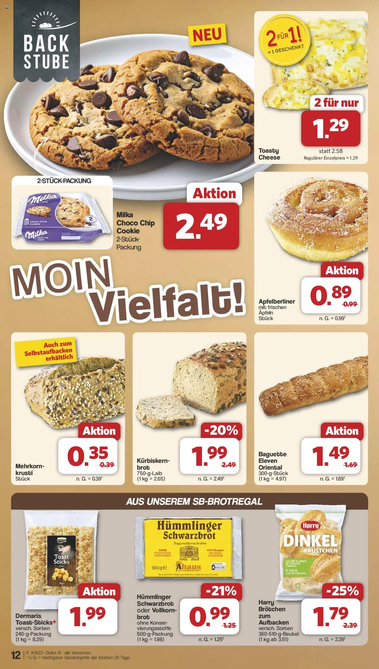 Famila Nordwest Prospekt 	 - gültig ab dem 02.06.2025 | Seite: 14 | Produkte: Toast, Baguette, Milka, Brot
