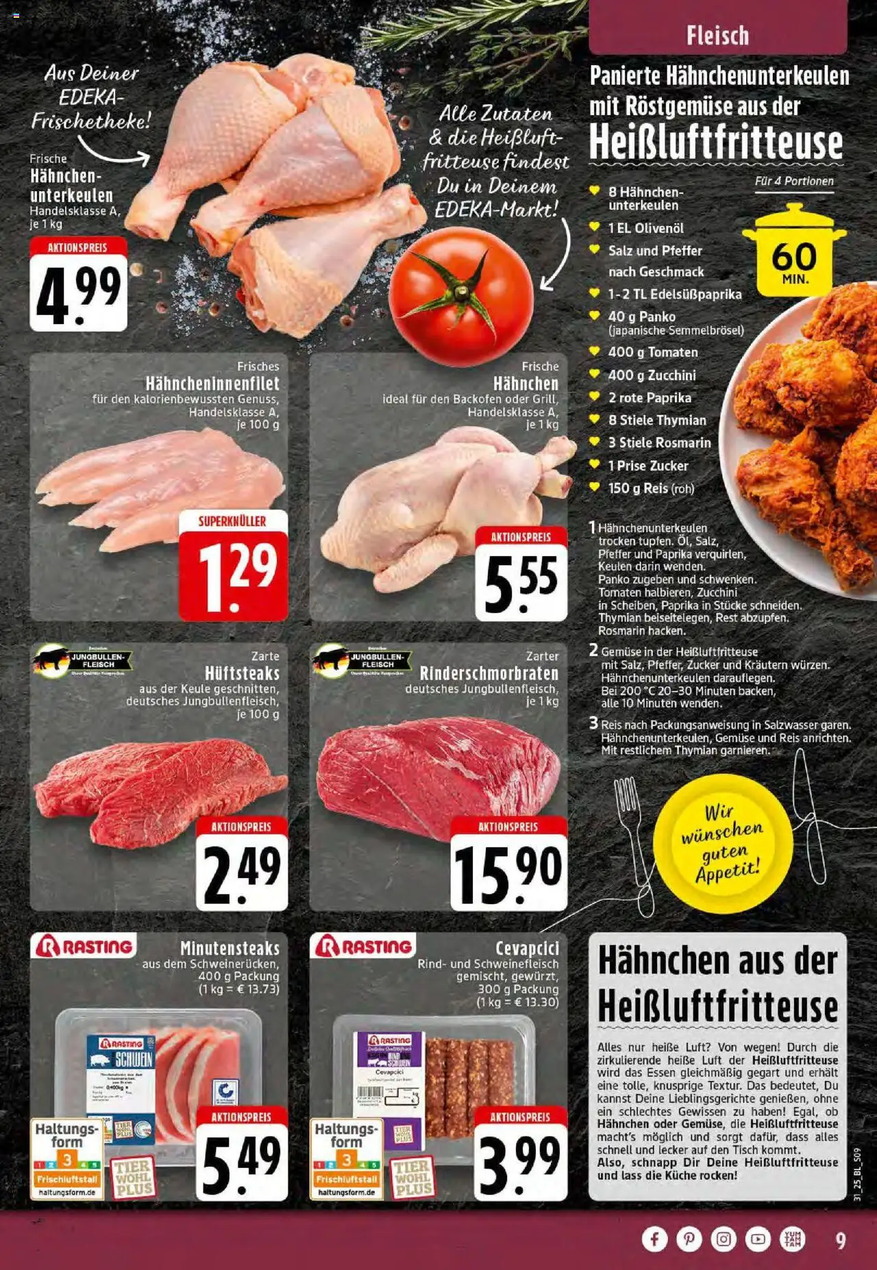 Edeka prospekt Rheine	 - gültig ab dem 27.07.2025 | Seite: 9 | Produkte: Tisch, Olivenol, Paprika, Heißluftfritteuse