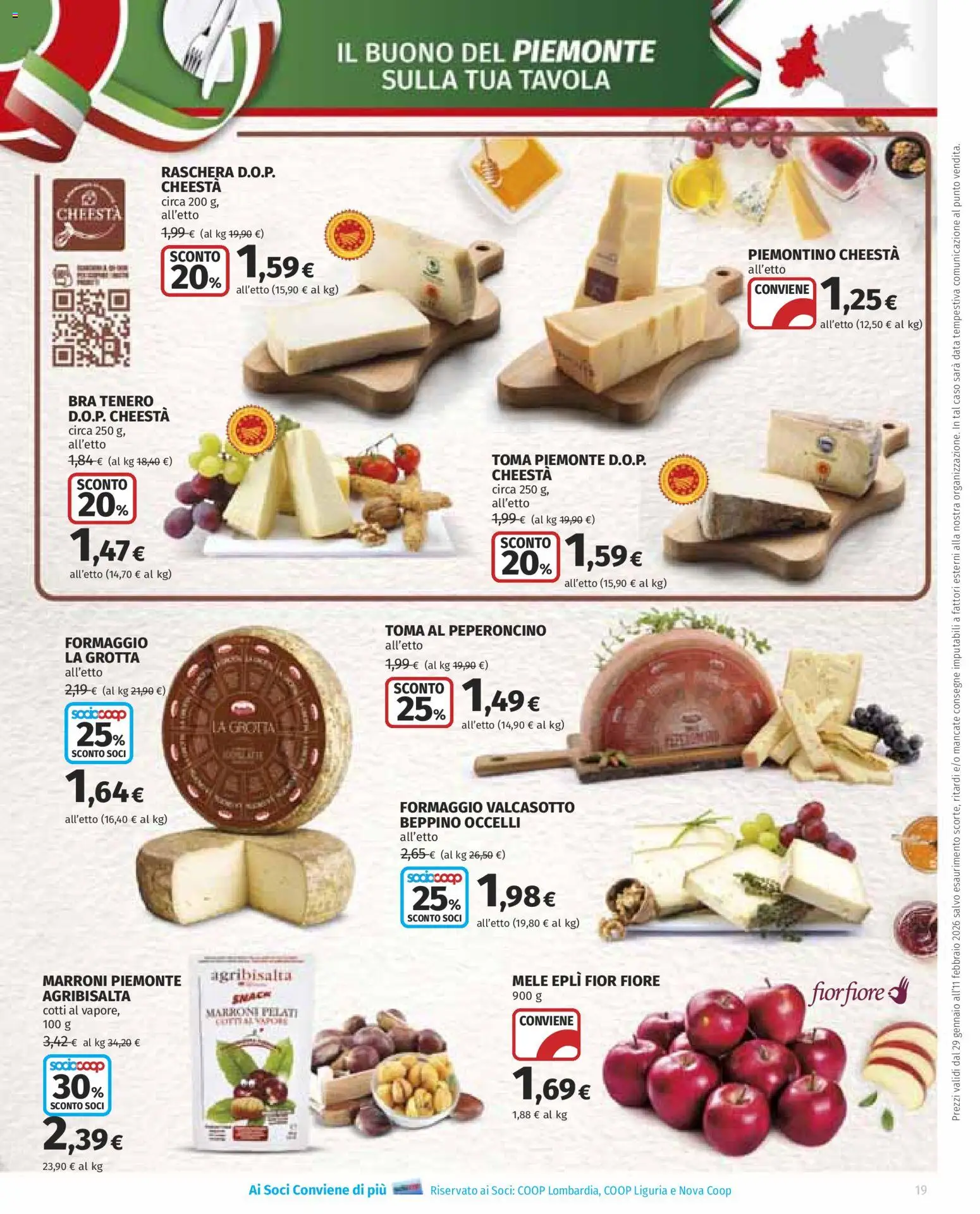 Volantino Ipercoop del 29.01.2026 | Pagina: 19 | Prodotti: Mele, Formaggio, Peperoncino, Data