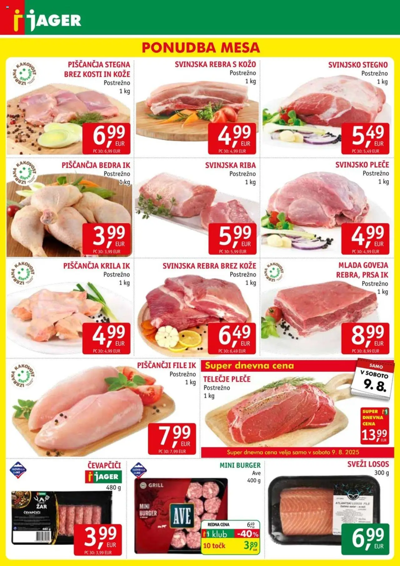 Jager katalog │ velja od 06.08.2025 | Stran: 3 | Izdelki: Losos, Piščančja krila, Riba, Grill