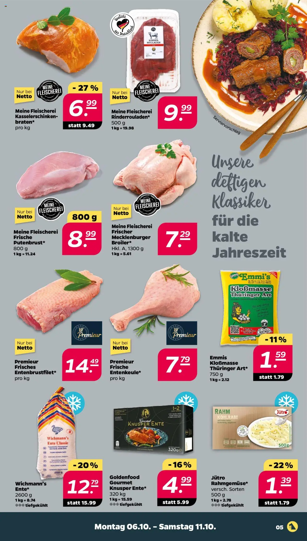 Netto Prospekt 	 – gültig ab 06.10.2025 | Seite: 5 | Produkte: Kohlrabi, Ente