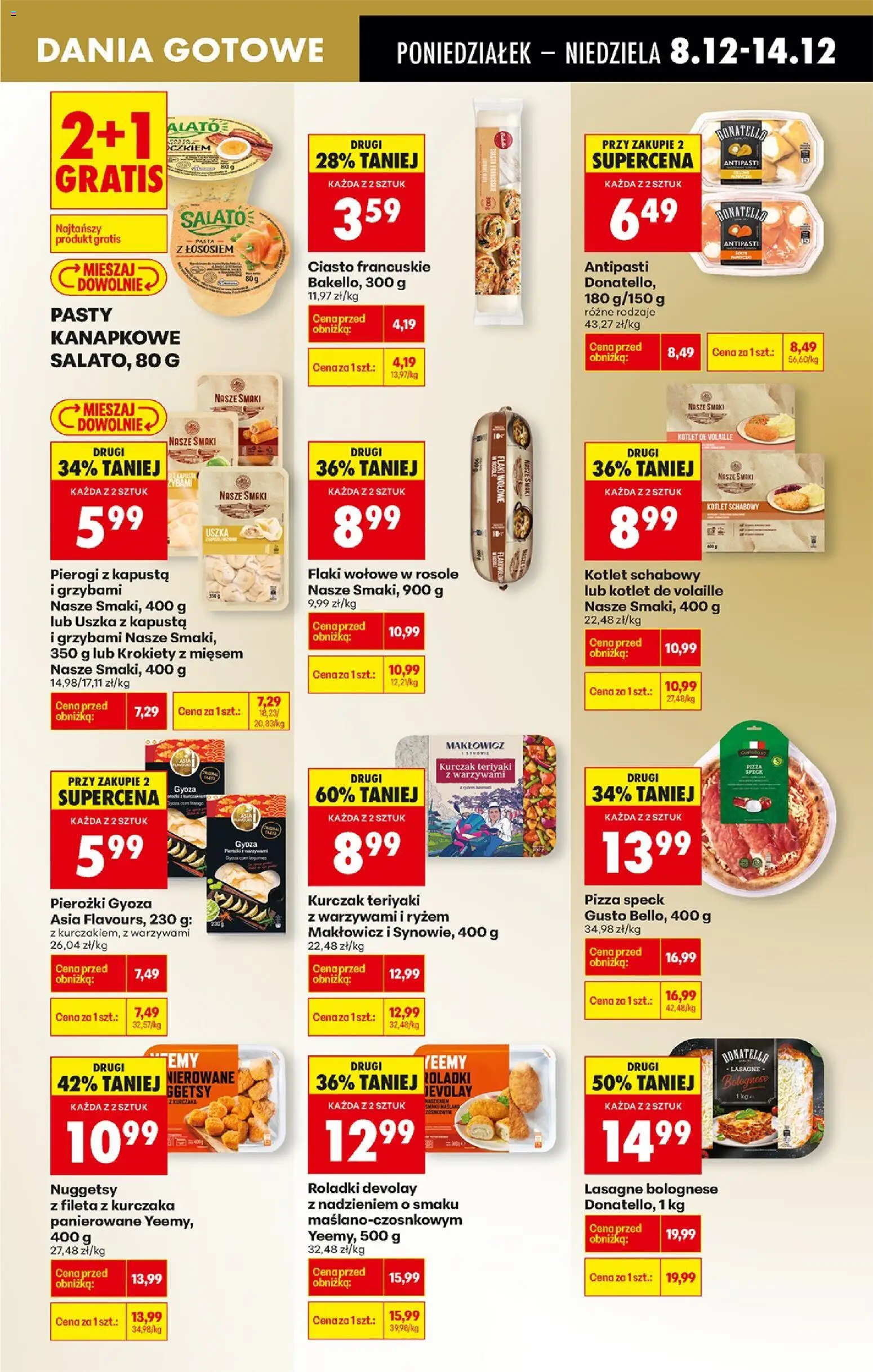 Biedronka gazetka od 08.12.2025 | Strona: 55 | Produkty: Pierogi, Uszka z kapustą i grzybami, Gyoza, Flaki