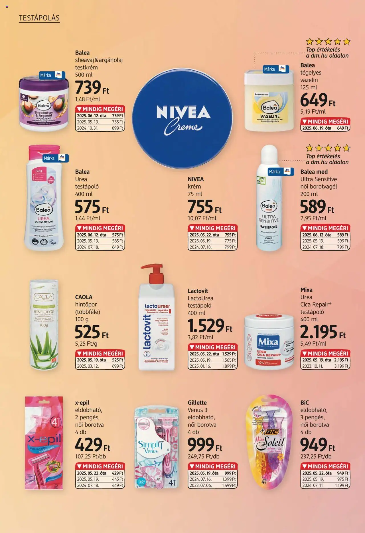 DM Drogerie Markt akciós ujság - amely érvényes a következő dátumtól: 14.08.2025 | Oldal: 14 | Termékek: Body, Borotvagél, Testkrém, Testápoló