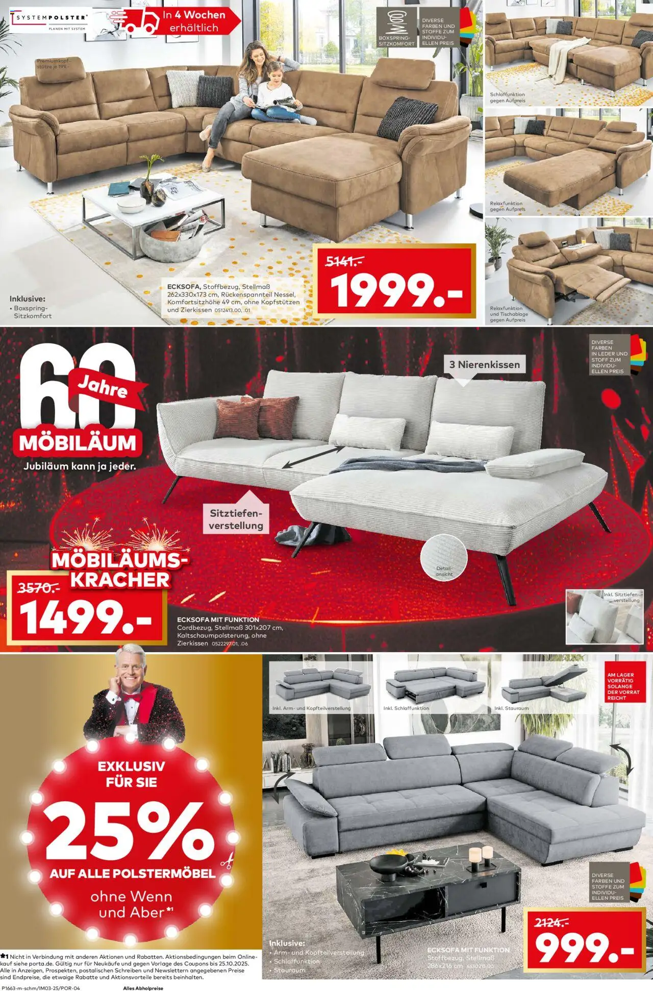 Porta! Prospekt 	 – gültig ab 19.10.2025 | Seite: 2 | Produkte: Ecksofa