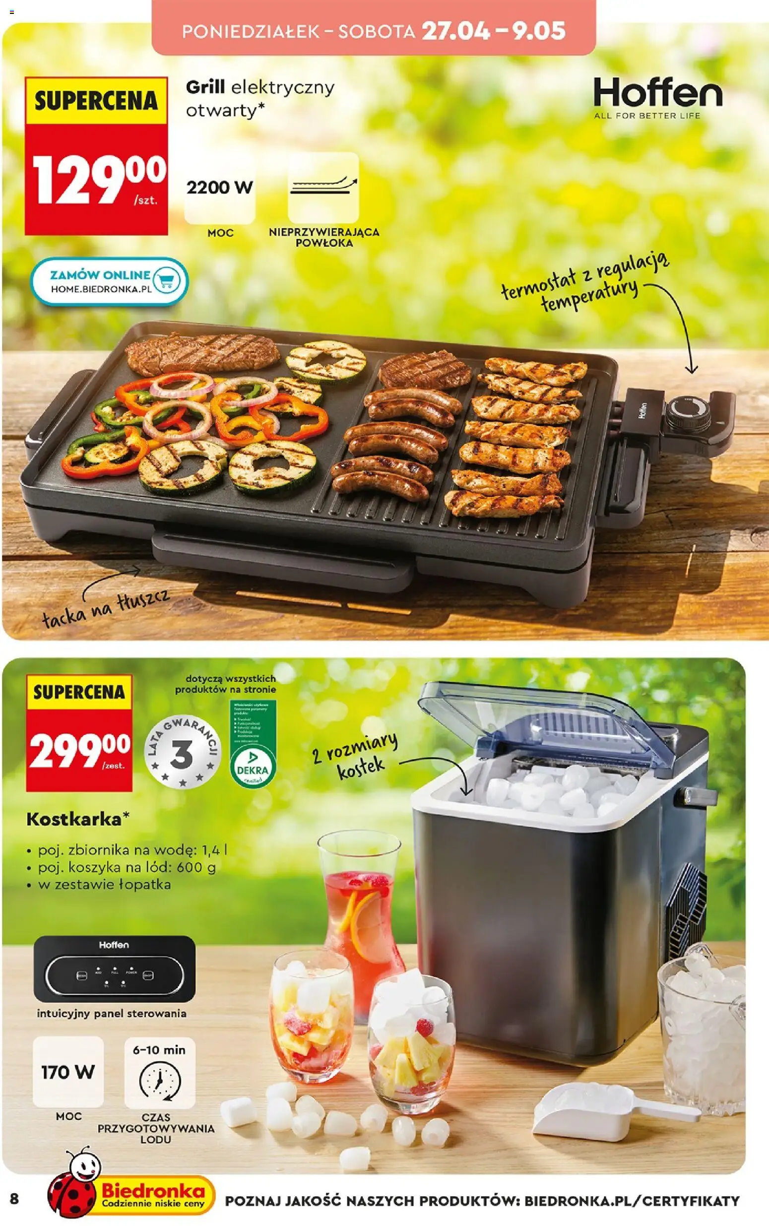Biedronka gazetka - Hity i inspiracje od 25.04.2026 | Strona: 8 | Produkty: Grill