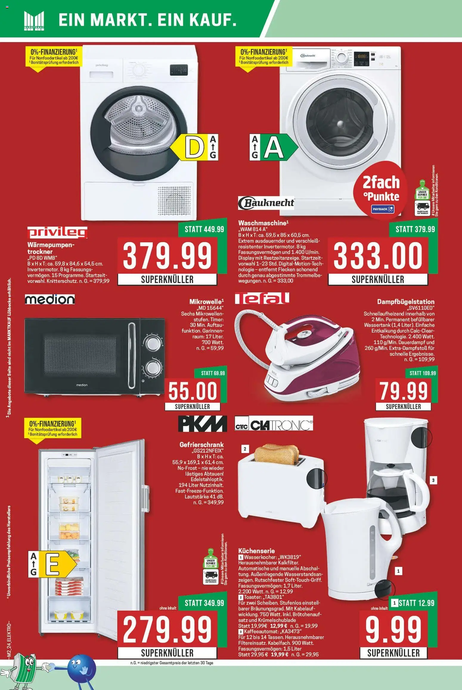 Marktkauf Prospekt 	 – gültig ab 05.01.2026 | Seite: 24 | Produkte: Gefrierschrank, Trockner, Wasserkocher, Toaster