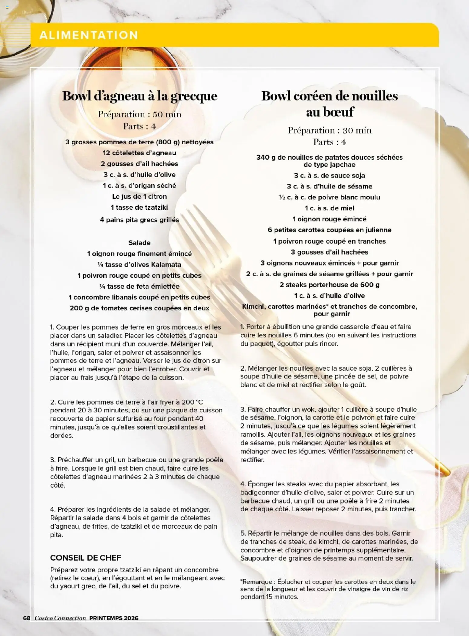 {H1} | Page: 68 | Produits: Salade, Poêle, Cerises, Pain