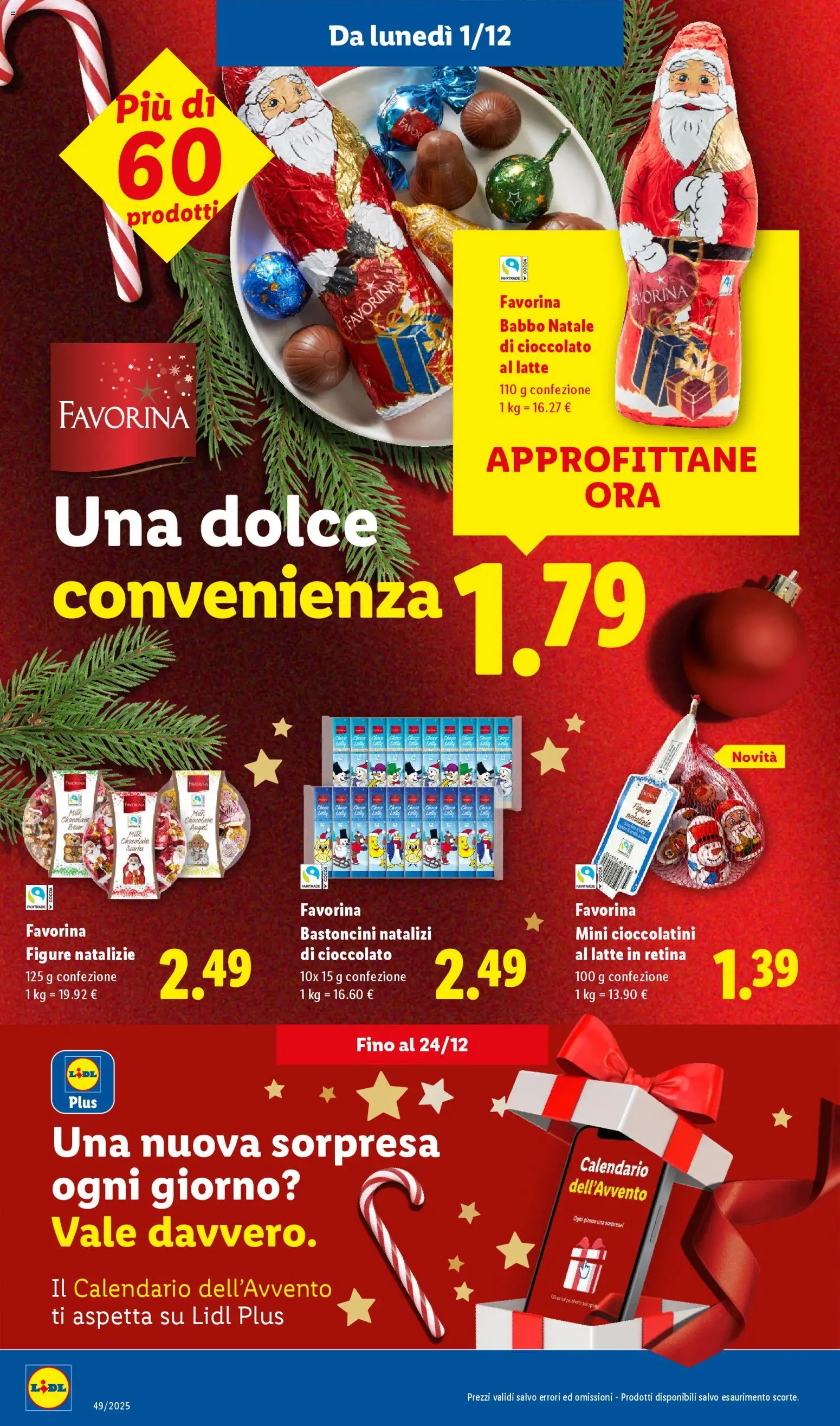 Volantino Lidl del 01.12.2025 | Pagina: 14 | Prodotti: Cioccolato, Latte, Cioccolatini