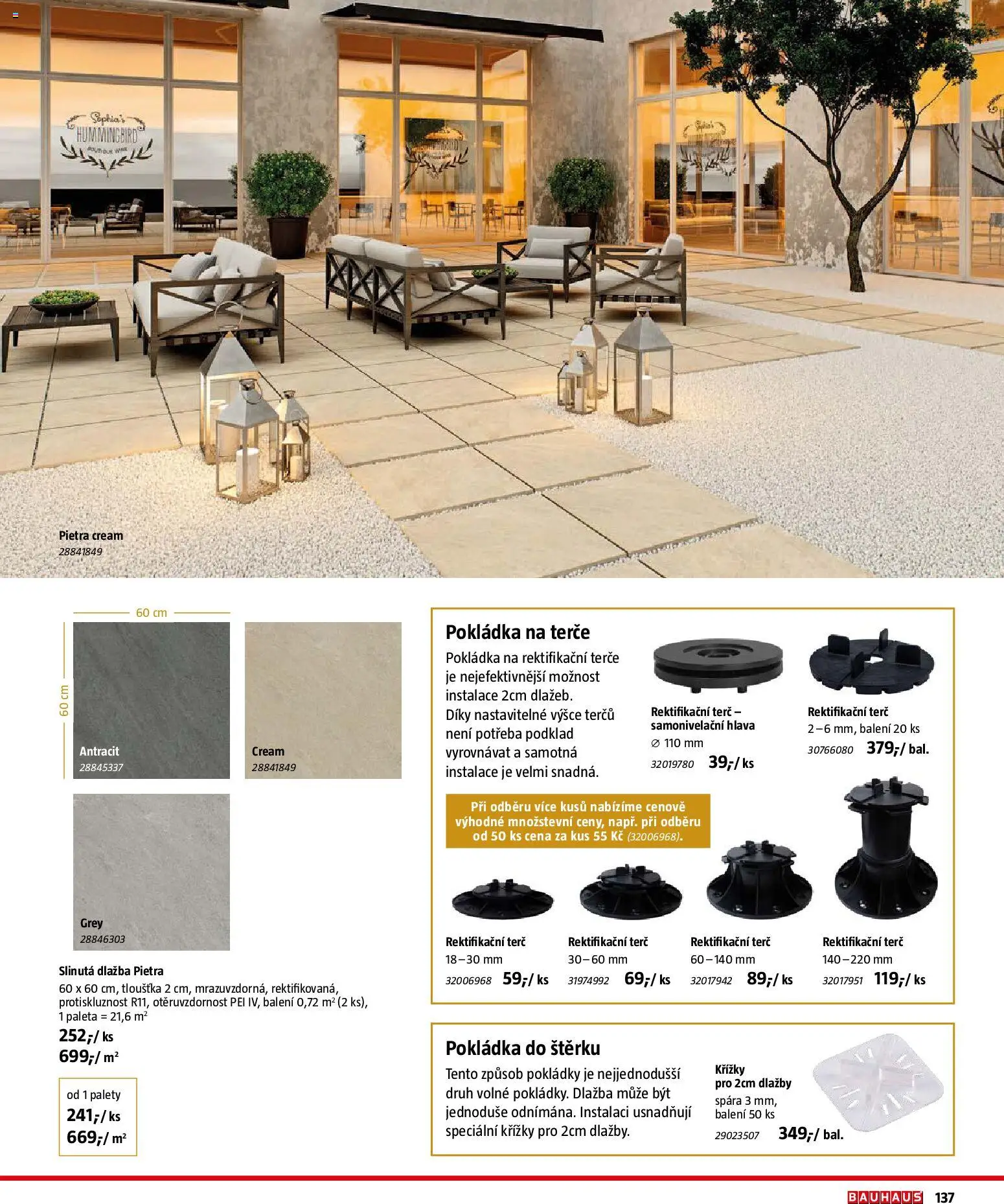 Bauhaus katalog Záhradní nábytek od 08.04.2026 | Strana: 137 | Produkty: Dlažba, Terč