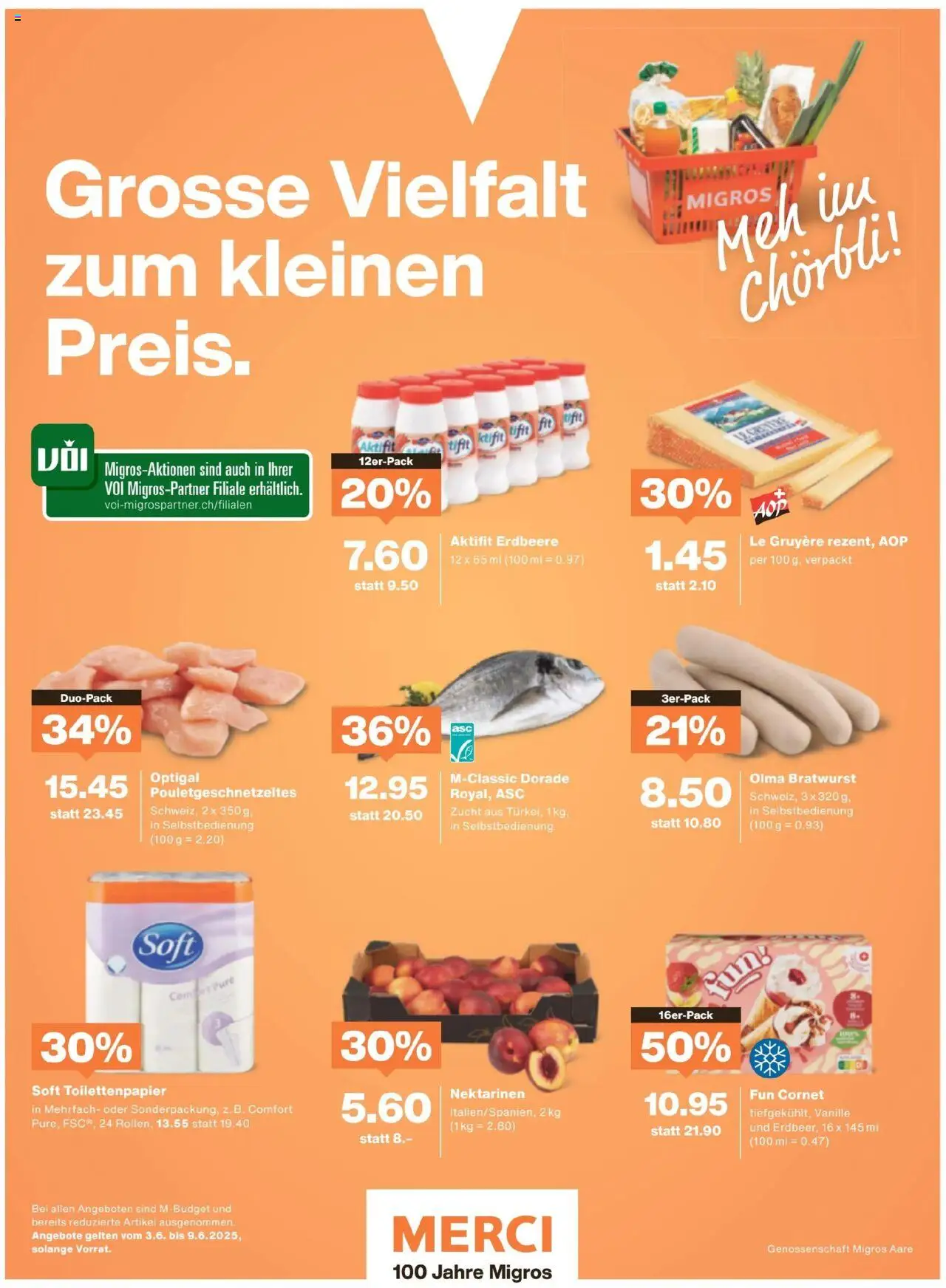 Migros Magazin ab 03.06.2025 | Seite: 48 | Produkte: Nektarinen, Toilettenpapier