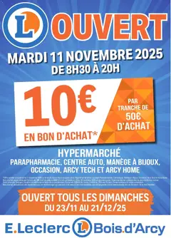 E.Leclerc - Prévisualisation de E.Leclerc - Ouv. 11 novembre 2025 valide à partir de 12.11.2025