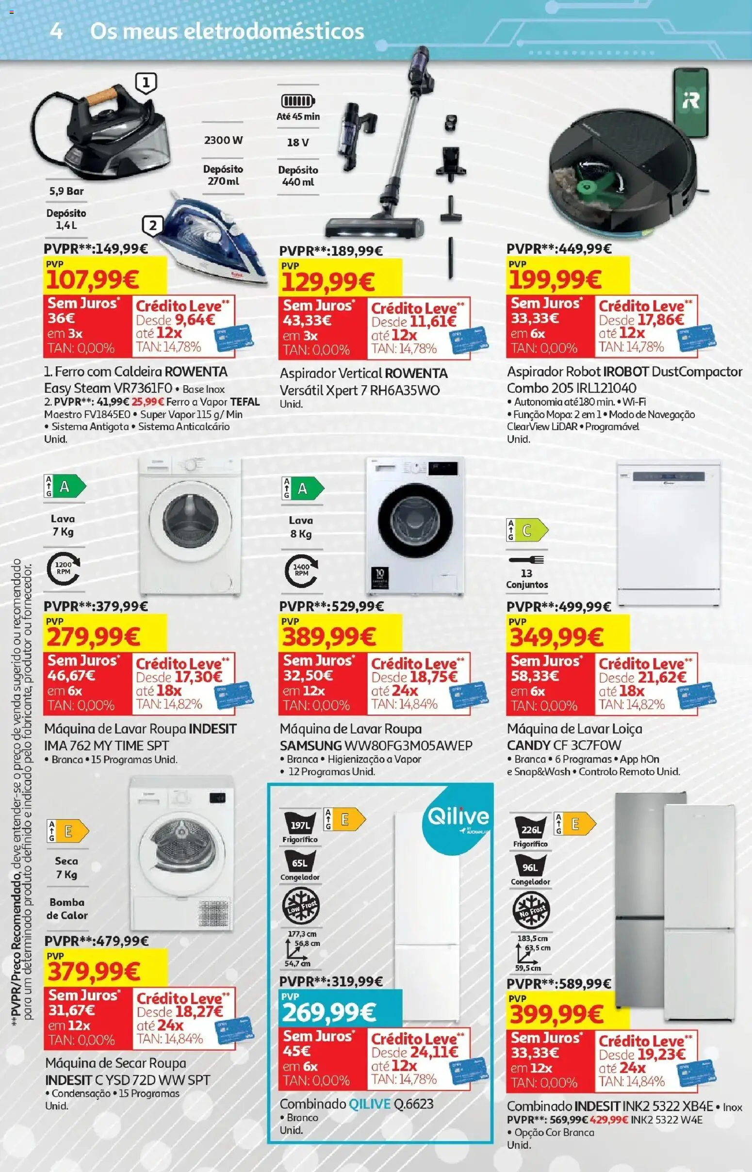 Auchan - O bem-estar começa em casa! │ válido de 26.12.2025 | Página: 29 | Produtos: Ferro a vapor, Frigorífico, Ferro, Aspirador