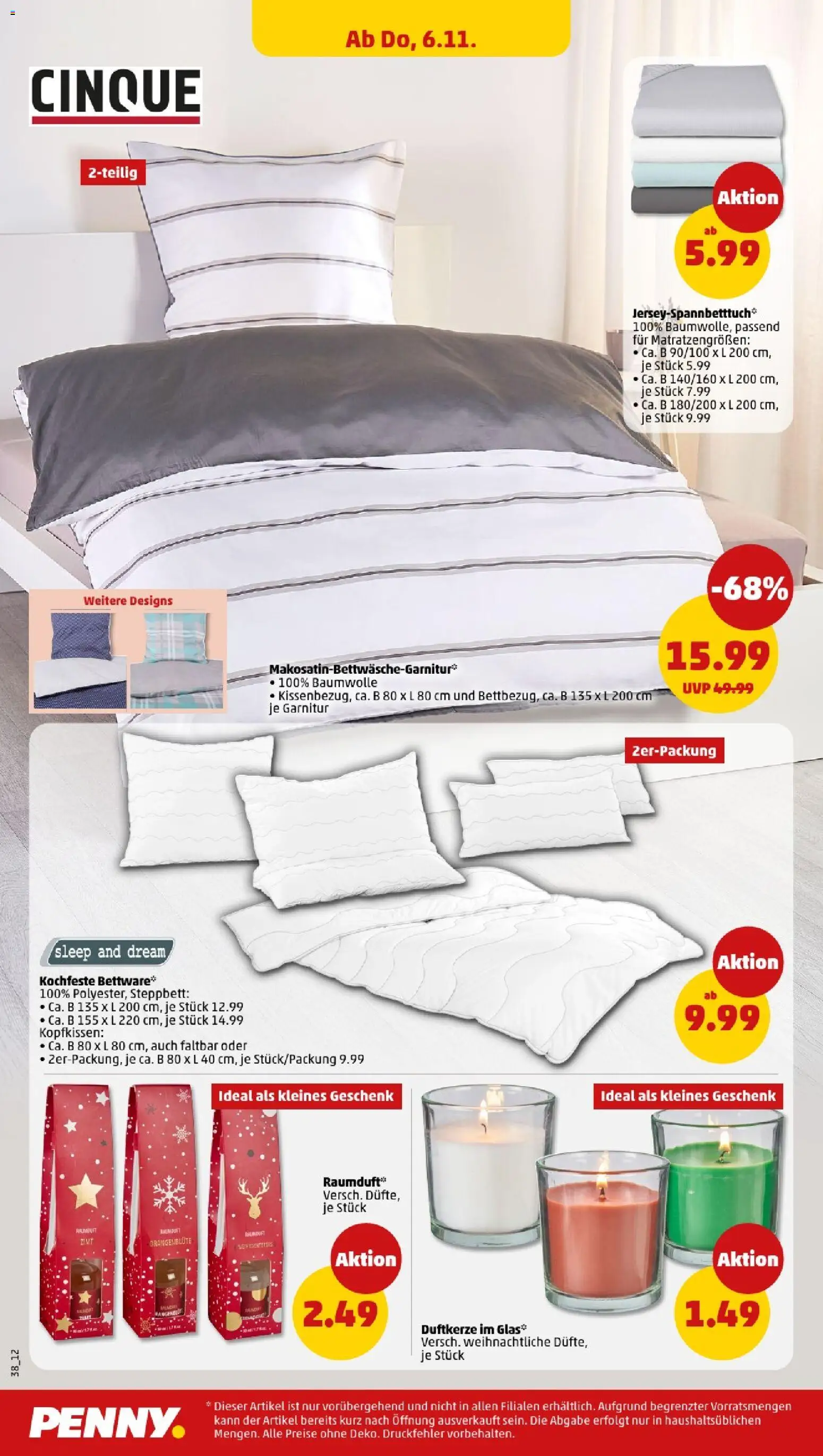 Penny - Sachsen  – gültig ab 03.11.2025 | Seite: 40 | Produkte: Kopfkissen