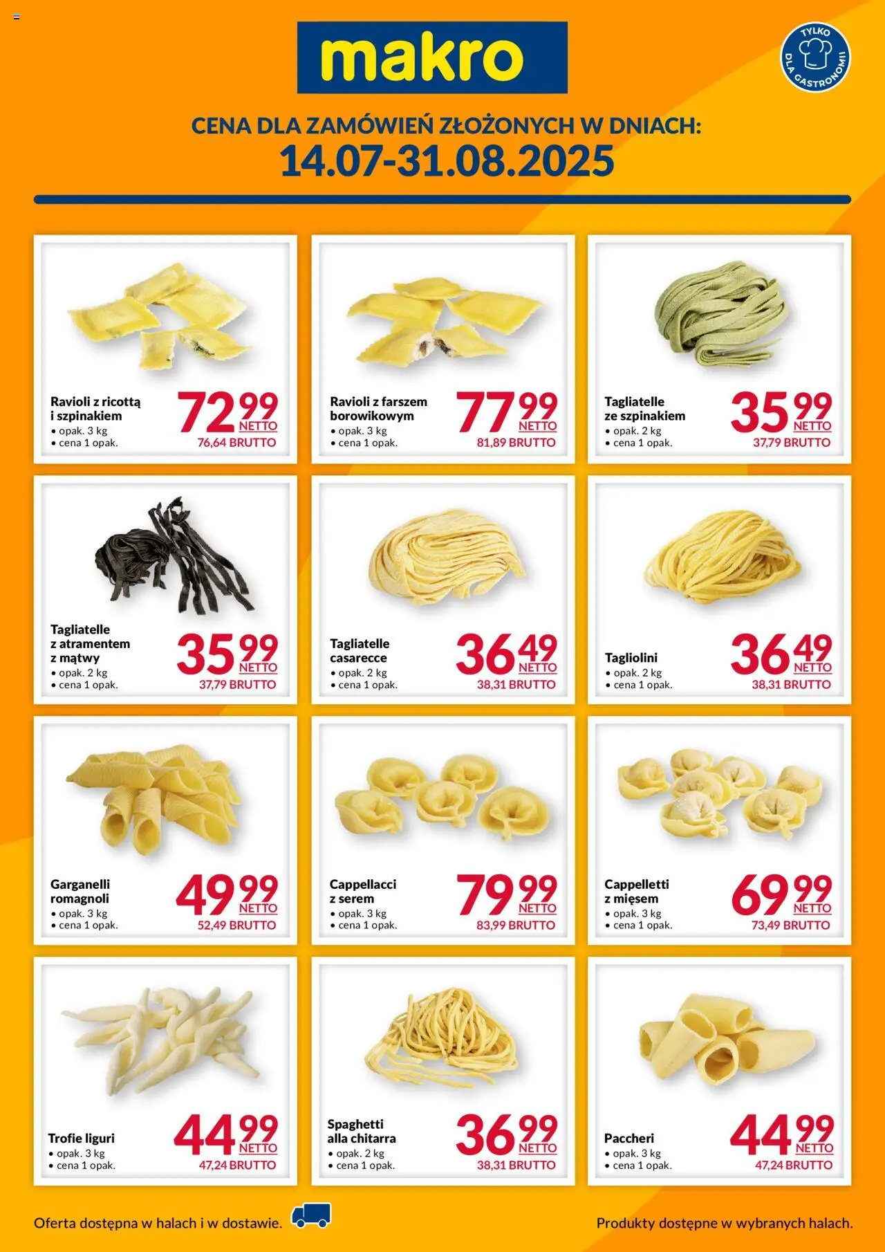 Makro Gazetka - La Pasta od 14.07.2025 | Strona: 1 | Produkty: Tagliatelle, Ricotta