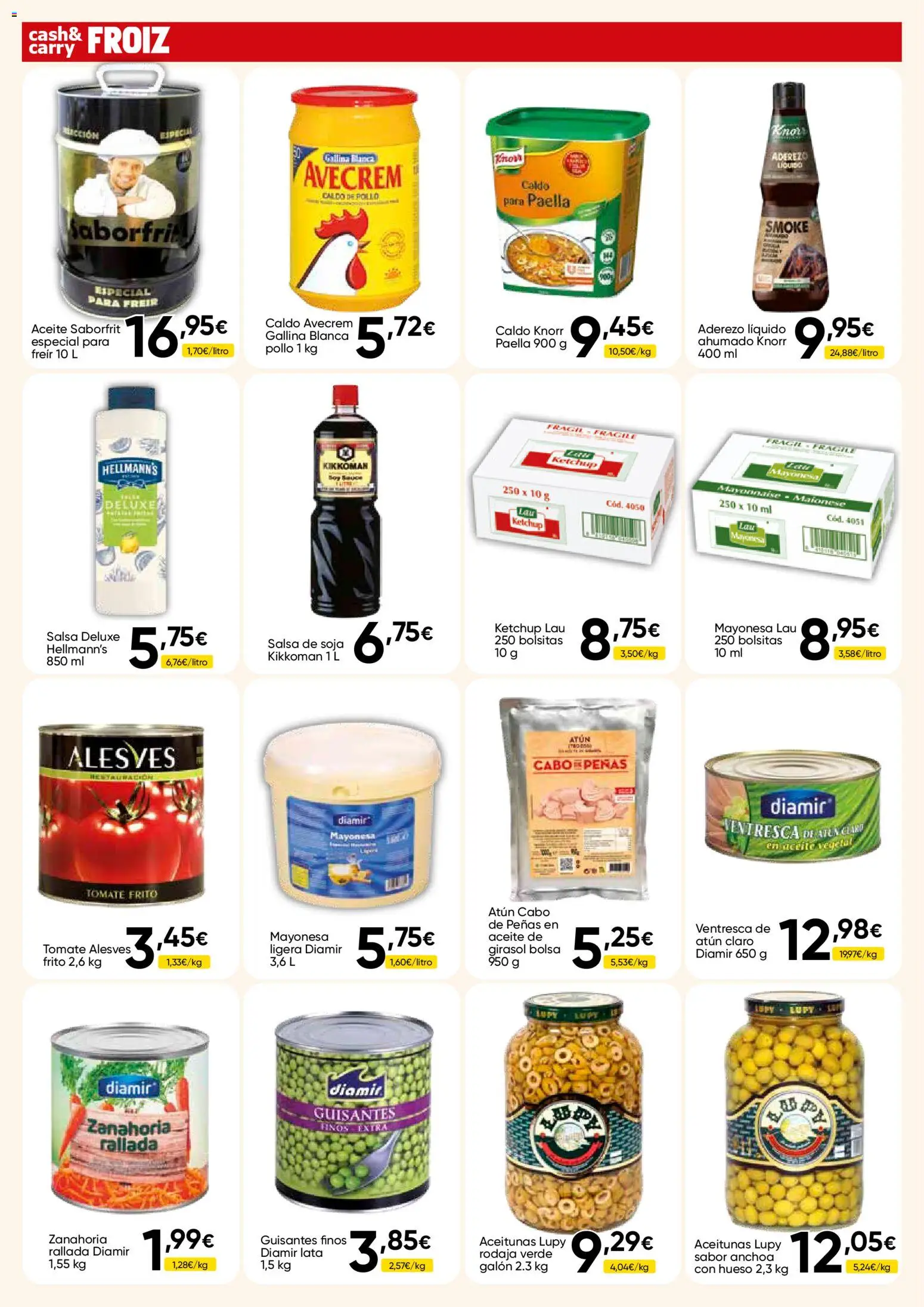 Froiz - Folleto Cash │ válido desde el 28.04.2026 | Página: 12 | Productos: Aceite, Zanahoria, Οθόνη προβολής, Bolsa