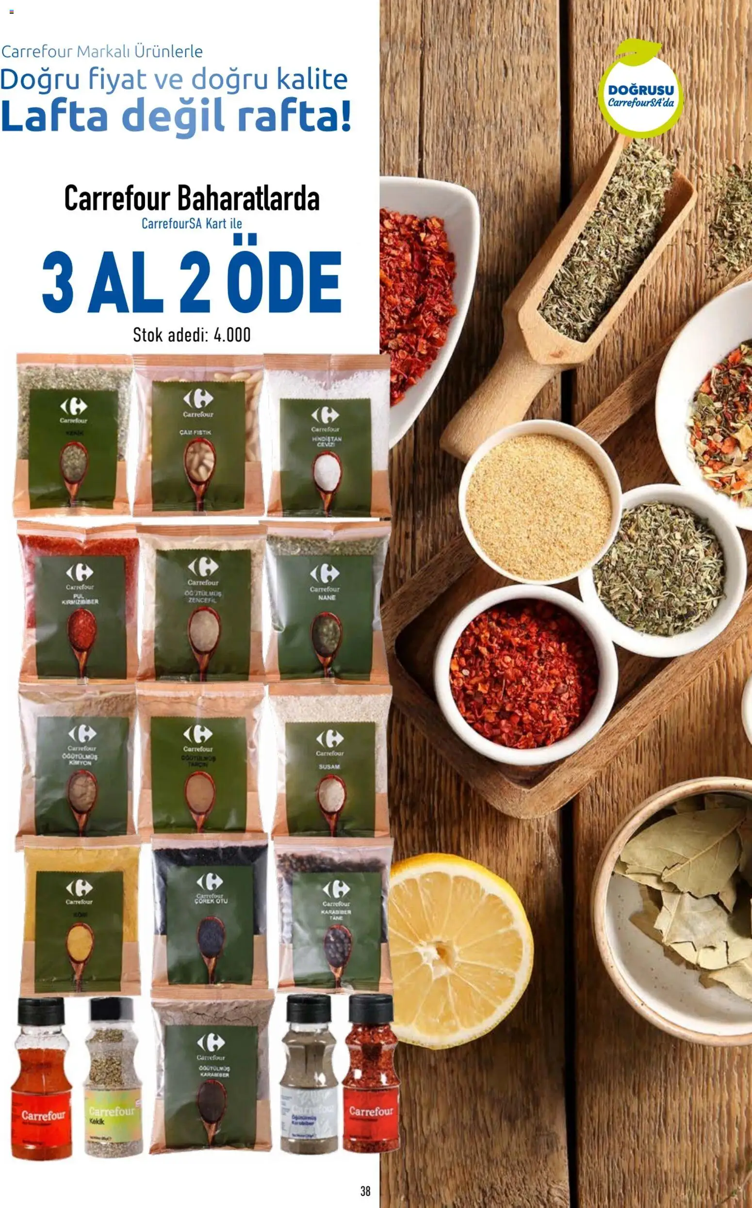 CarrefourSA Katalog - 26.02.2026 tarihinden itibaren geçerlidir | Sayfa: 38 | Ürünler: Hindistan Cevizi, Tarçın, Karabiber, Nane