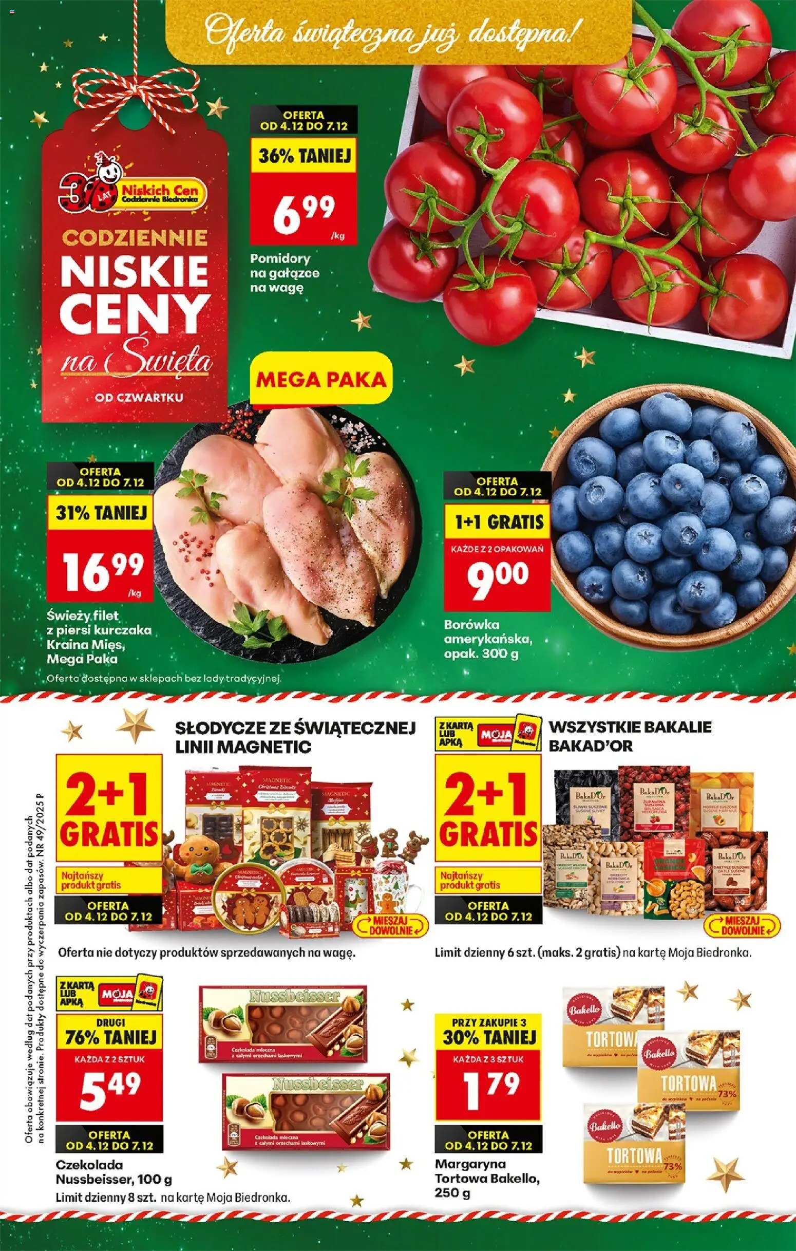 Biedronka gazetka - Oferta w tym tygodniu od 04.12.2025 | Strona: 1 | Produkty: Magnetic, Słodycze, Czekolada mleczna, Filet z piersi kurczaka