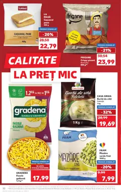Ofertele Kaufland valabile de la 14.01.2026 | Pagină: 32 | Produse: Mazăre, Masă, Cașcaval
