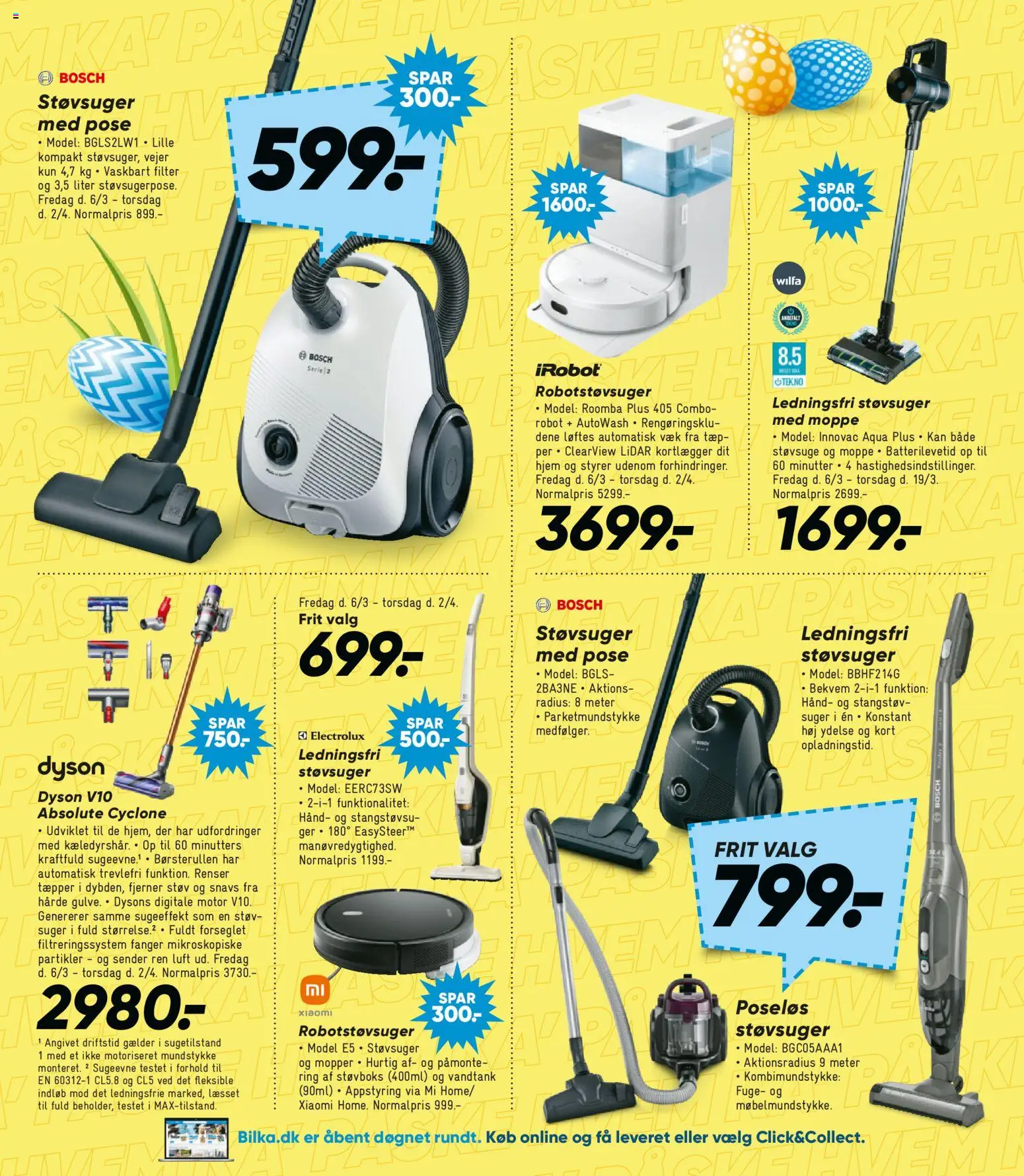 Bilka tilbudsavis – gyldig fra 06.03.2026 | Side: 46 | Produkter: Robotstøvsuger, Robot, Søm, Støvsuger