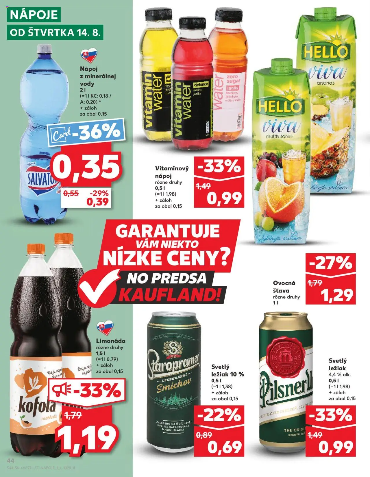 Kaufland SK akciós ujság - amely érvényes a következő dátumtól: 14.08.2025 | Oldal: 44 | Termékek: Lime, Multivitamin