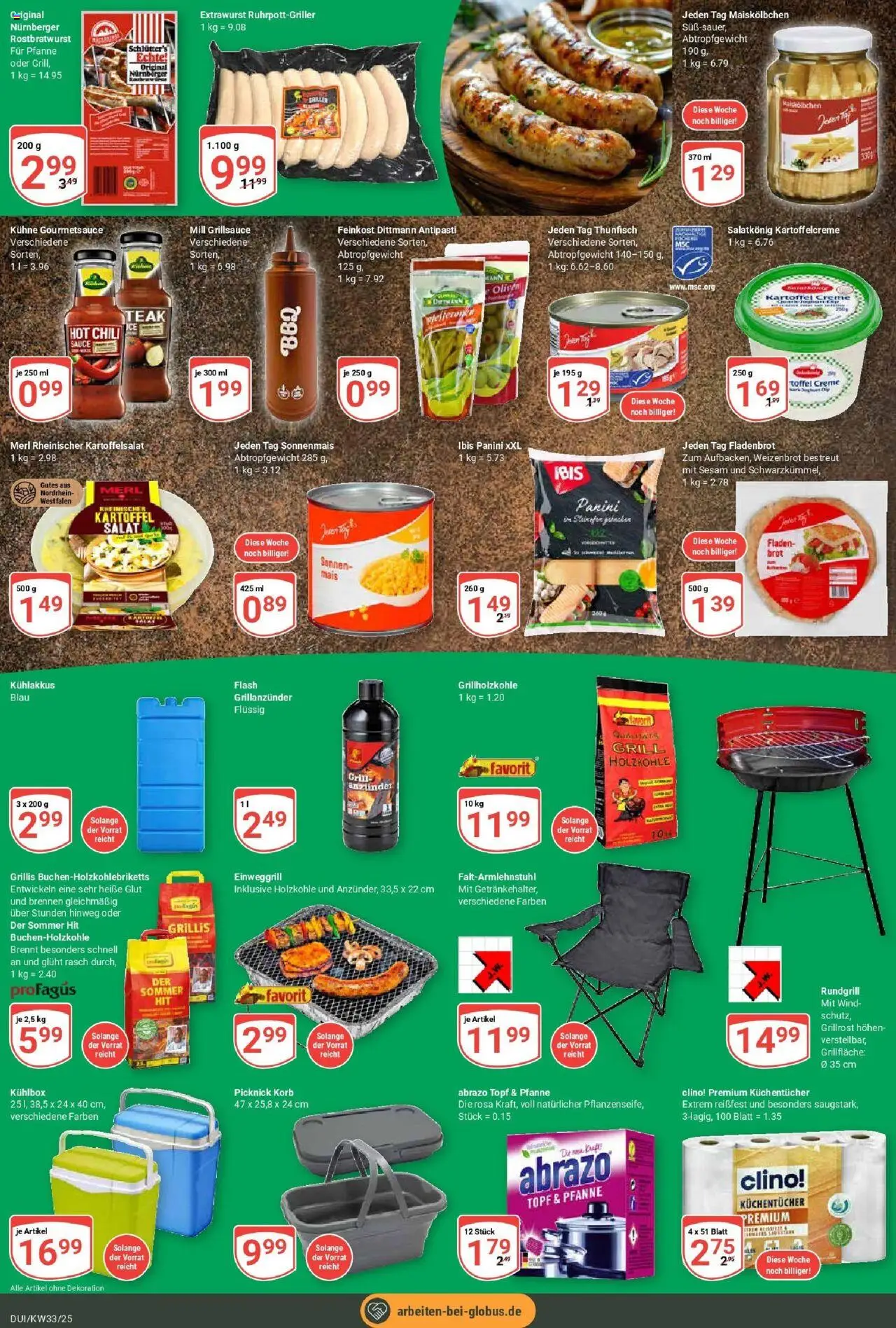 Globus prospekt Duisburg	 - gültig ab dem 11.08.2025 | Seite: 21 | Produkte: Grill, Thunfisch, Korb, Creme