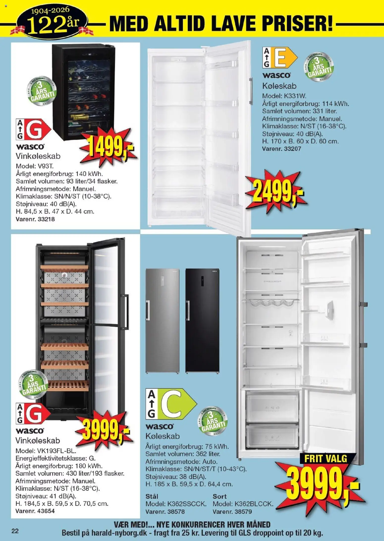 Harald Nyborg tilbudsavis – gyldig fra 05.03.2026 | Side: 24 | Produkter: Køleskab