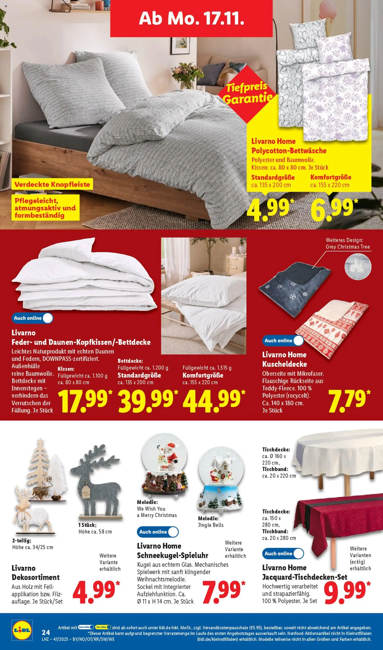 Lidl Prospekt Uffenheim – gültig ab 17.11.2025 | Seite: 38 | Produkte: Kissen, Bettdecke