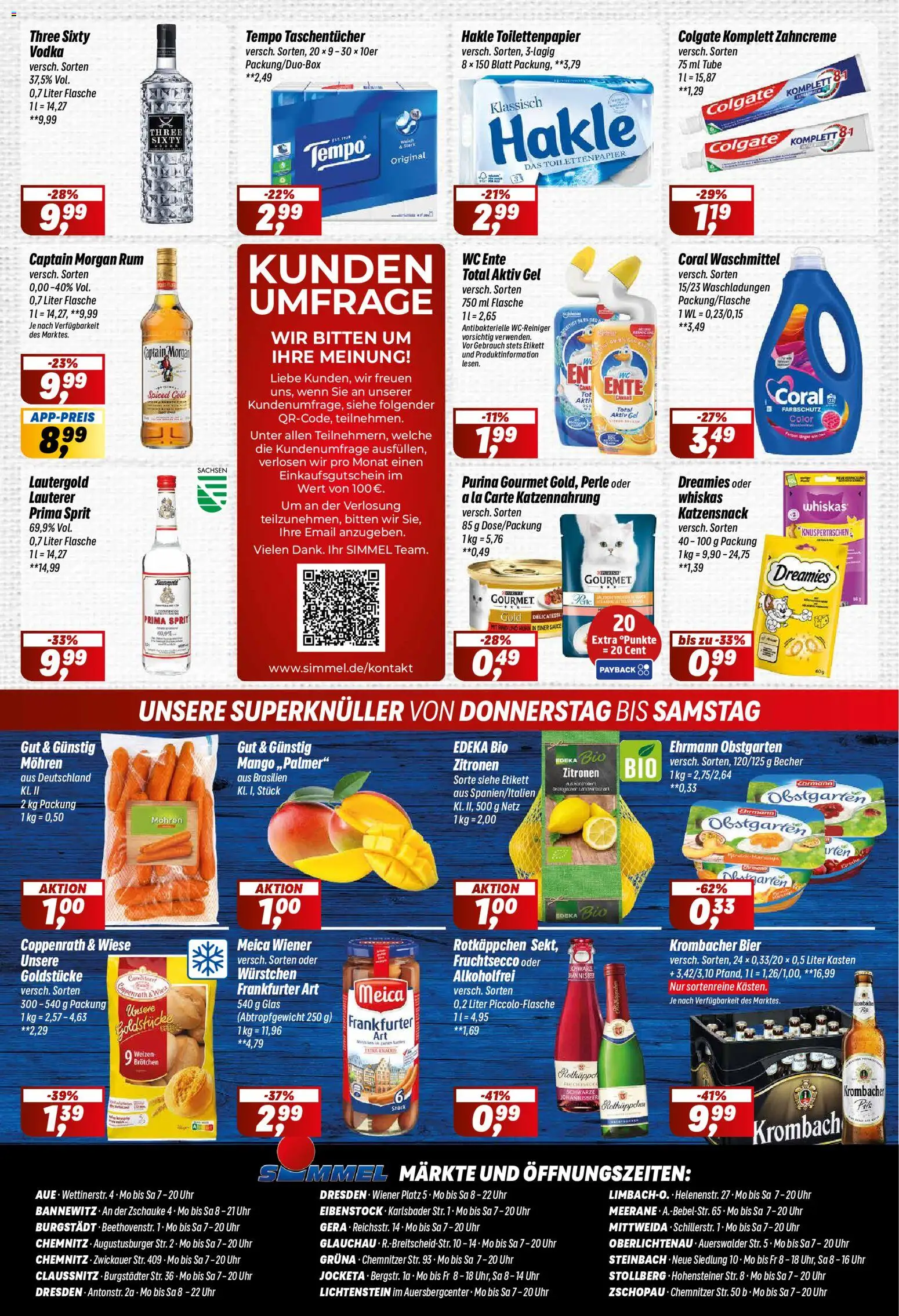 Simmel Prospekt 	 – gültig ab 17.11.2025 | Seite: 8 | Produkte: Mango, Captain morgan, Vodka, Uhr