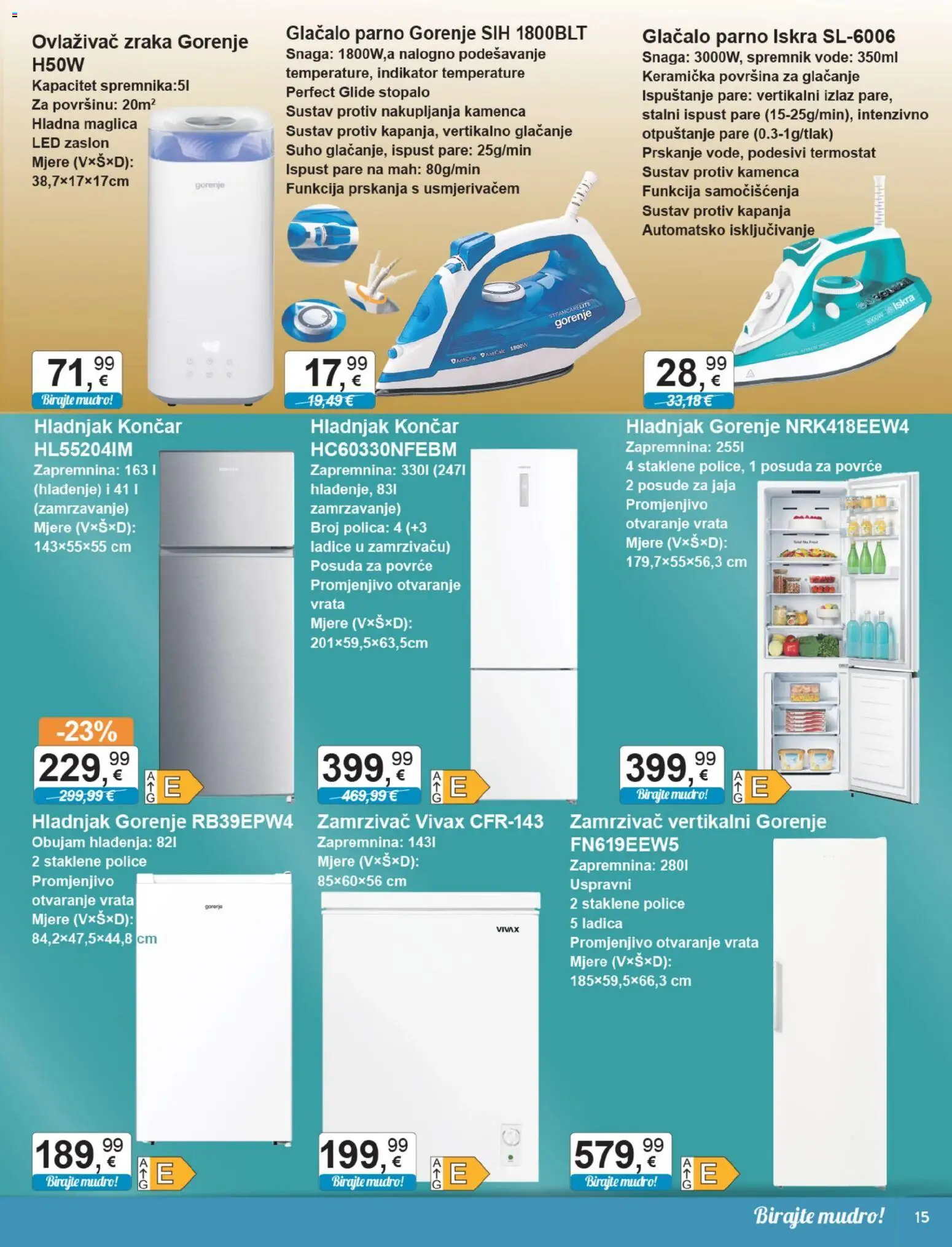 KTC katalog | vrijedi od 05.11.2025 | Stranica: 15 | Proizvodi: Polica, Vrata, Hladnjak, Zamrzivač