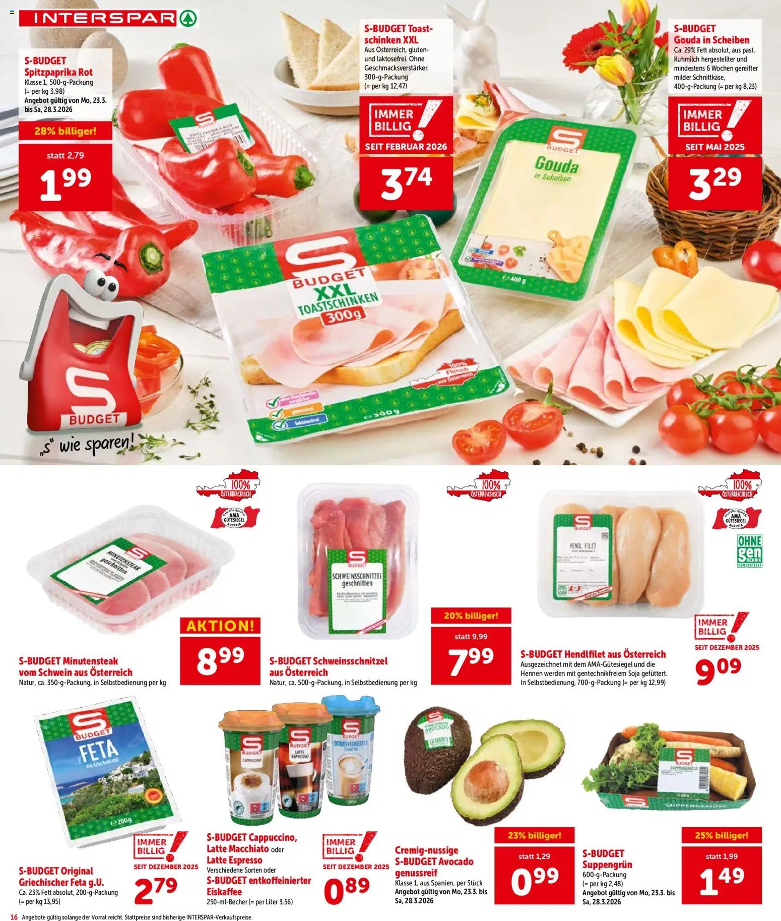 Interspar Flugblatt - Niederösterreich gültig ab 26.03.2026 | Seite: 18 | Produkte: Avocado, Schinken