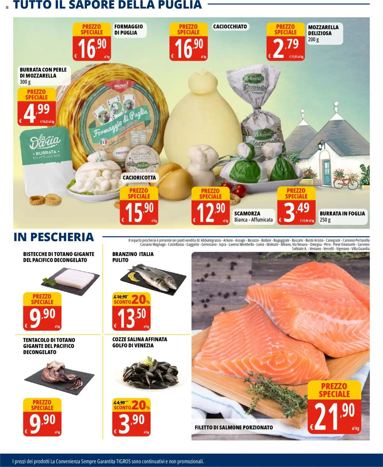 Volantino Tigros del 18.06.2025 | Pagina: 3 | Prodotti: Mozzarella, Formaggio, Totano, Burrata