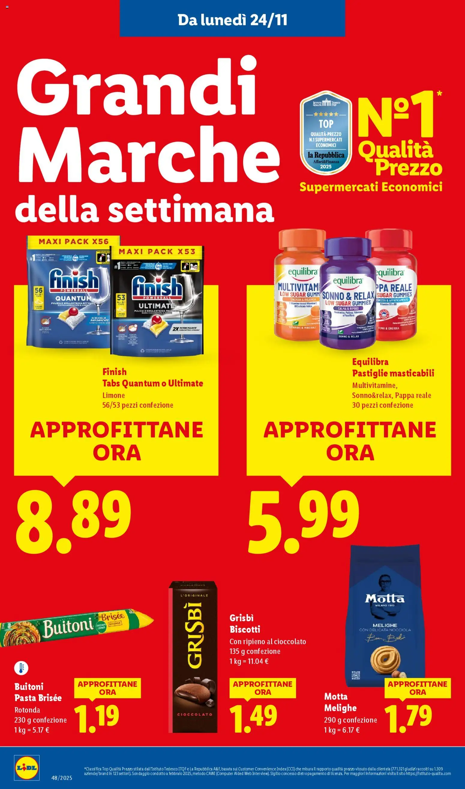 Volantino Lidl del 24.11.2025 | Pagina: 24 | Prodotti: Cioccolato, Limone, Top, Pasta