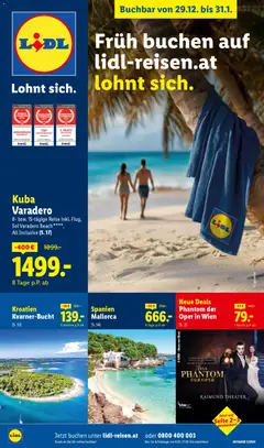 Lidl Jänner Reise - Highlights ab 29.12.2025 gültig