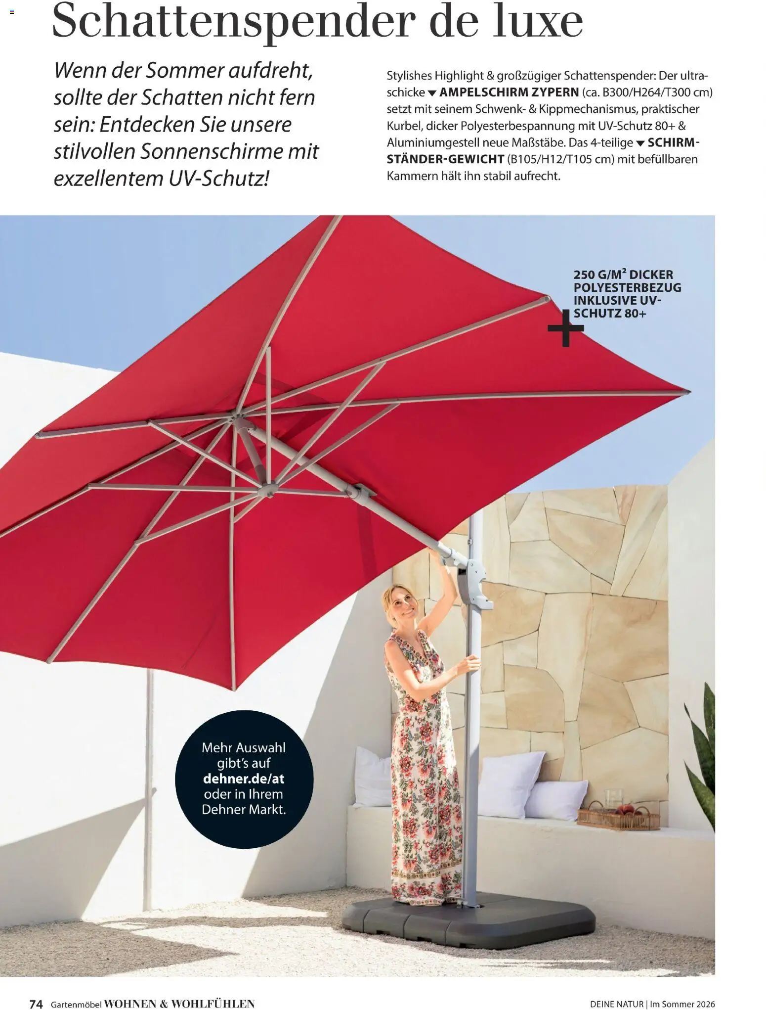 Dehner Flugblatt gültig ab 01.05.2026 | Seite: 74 | Produkte: Gartenmöbel