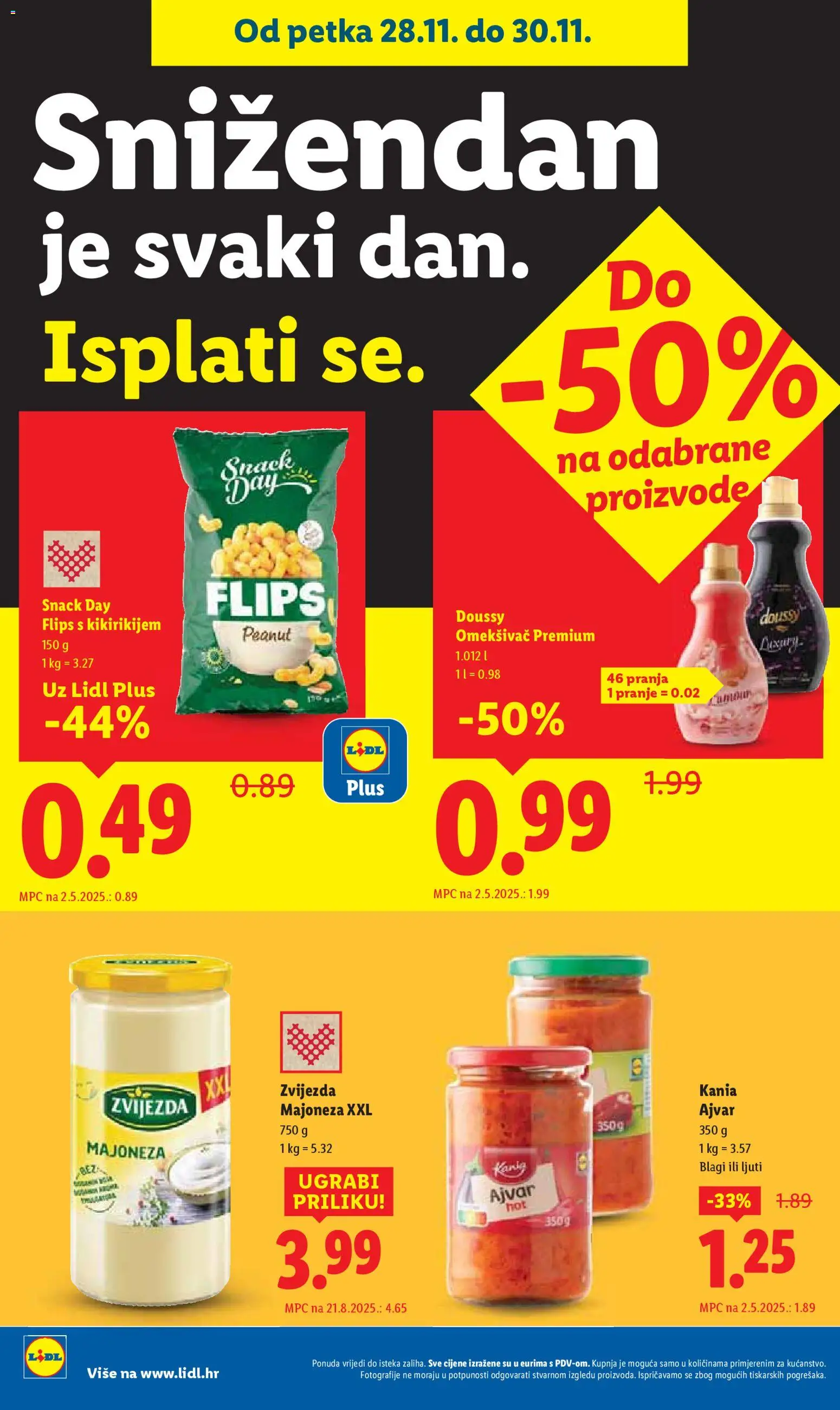 Lidl katalog | vrijedi od 27.11.2025 | Stranica: 48 | Proizvodi: Flips, Omekšivač, Ajvar, Majoneza