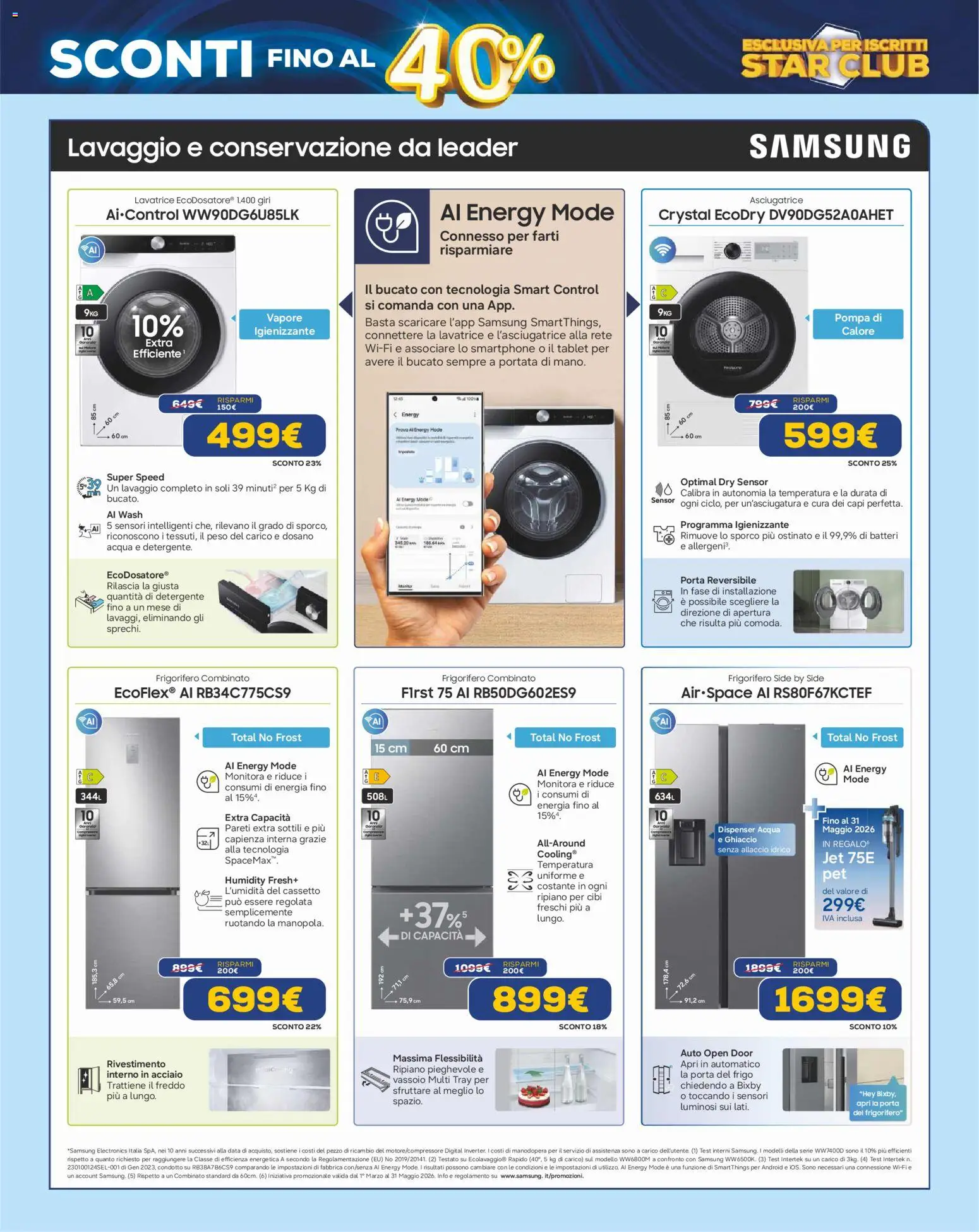 Volantino Euronics del 23.04.2026 | Pagina: 10 | Prodotti: Ripiano, Lavatrice, Tablet, Vassoio