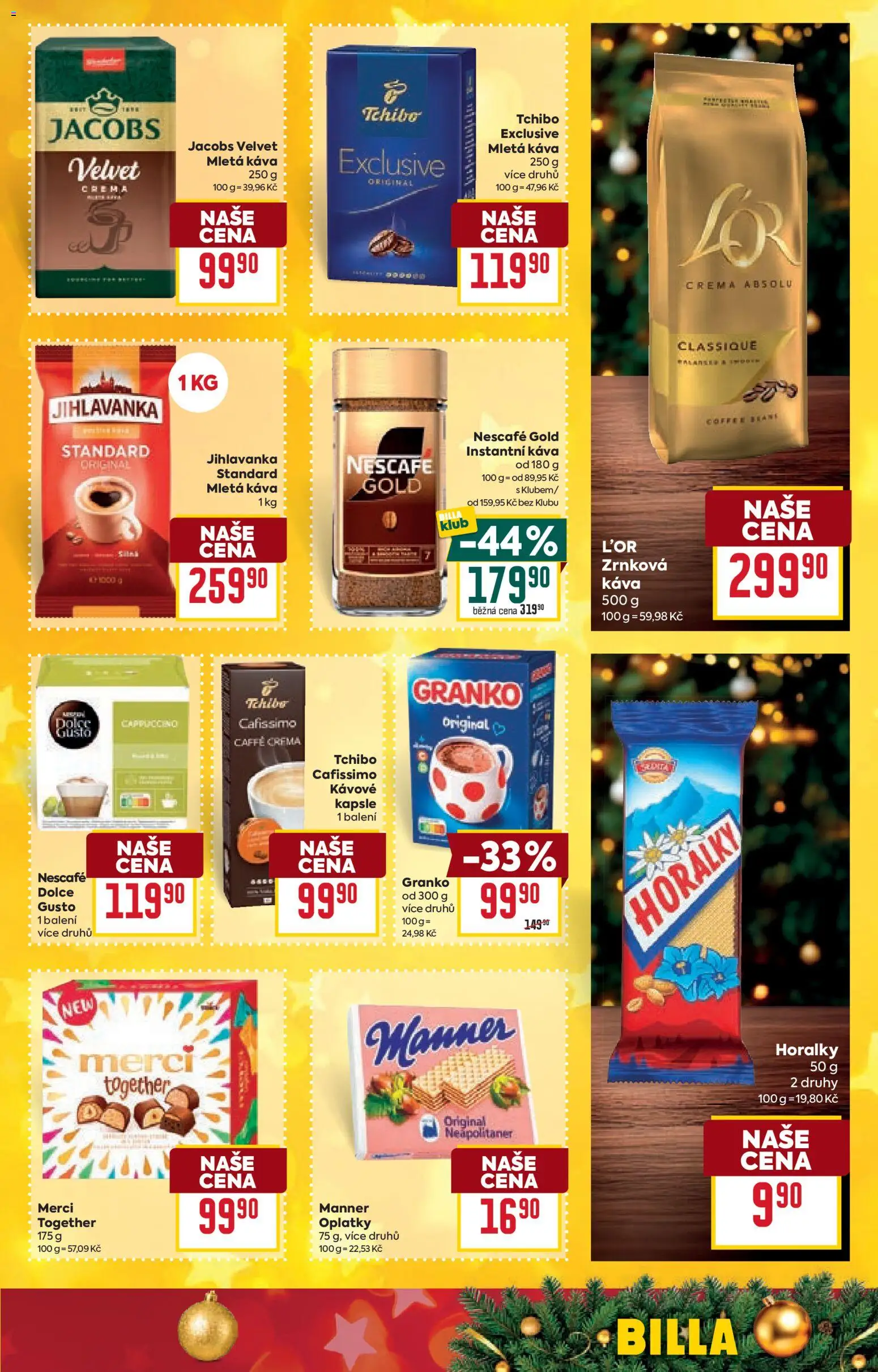 Billa Velký leták od 17.12.2025 | Strana: 35 | Produkty: Jihlavanka, Velvet, Crema, Jacobs velvet