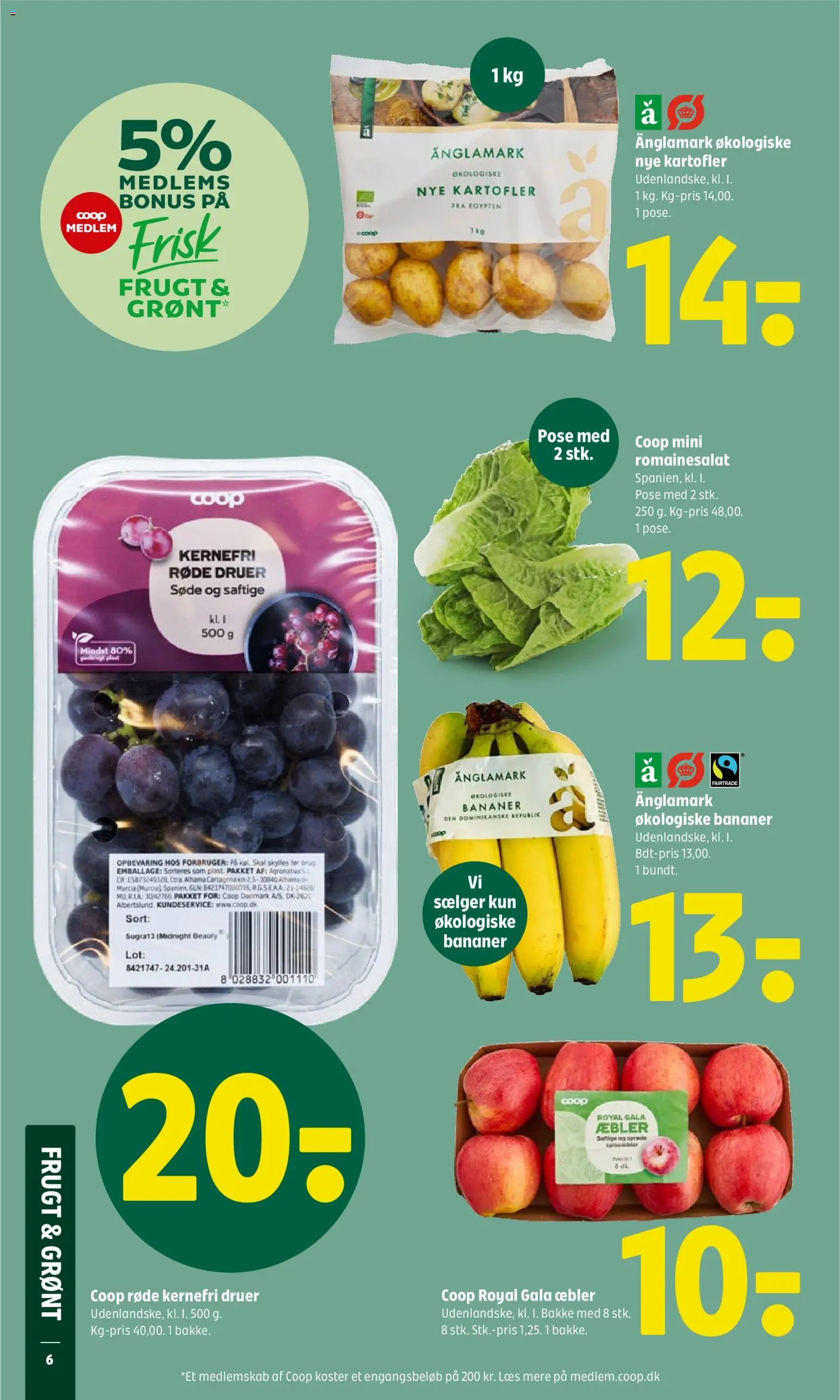 Coop 365 tilbudsavis – gyldig fra 23.04.2026 | Side: 9 | Produkter: Æbler, Bananer, Kartofler