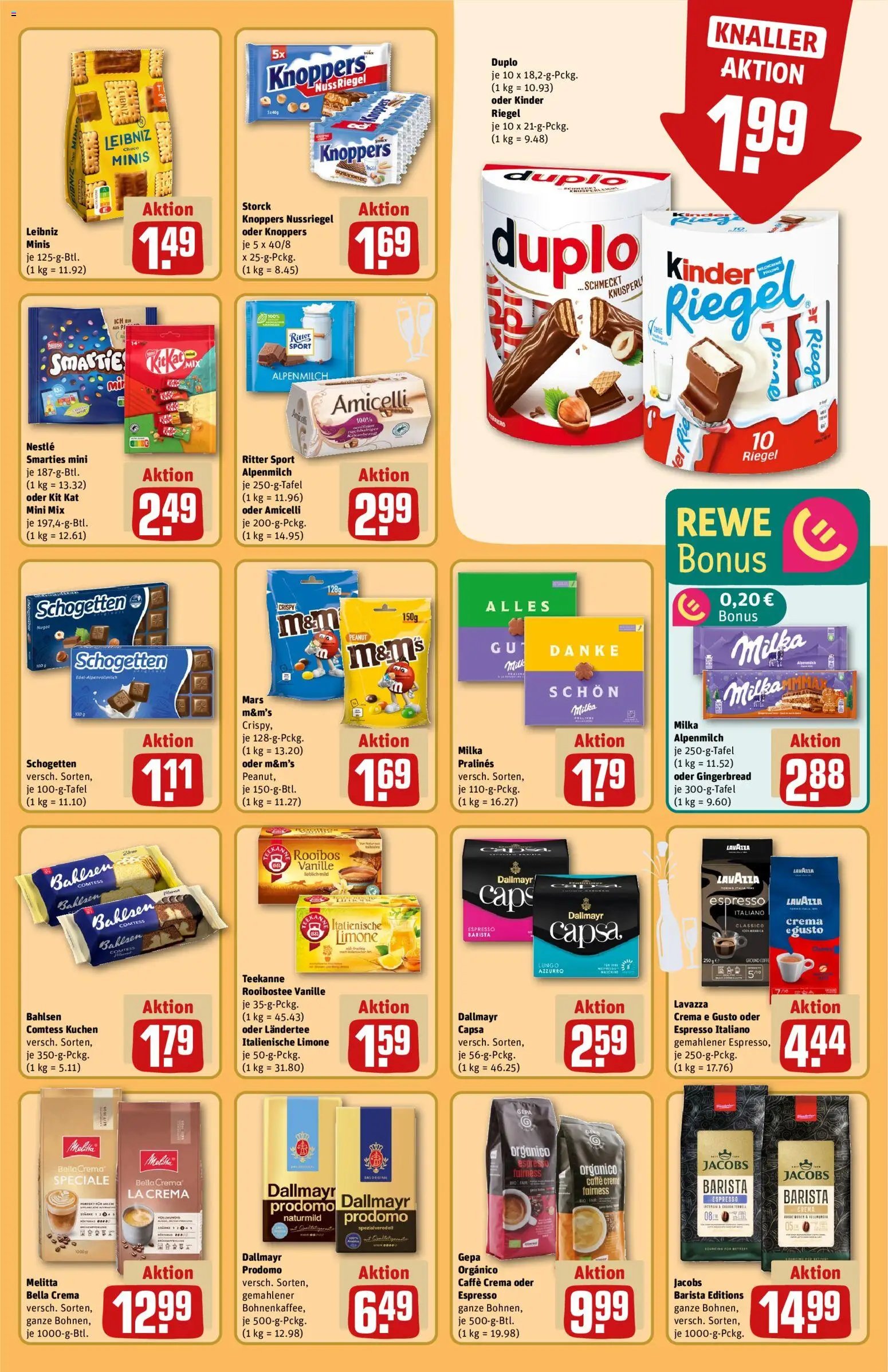 Rewe Prospekt 	 – gültig ab 22.12.2025 | Seite: 21 | Produkte: Ritter sport, Milka, Kinder riegel, Schogetten