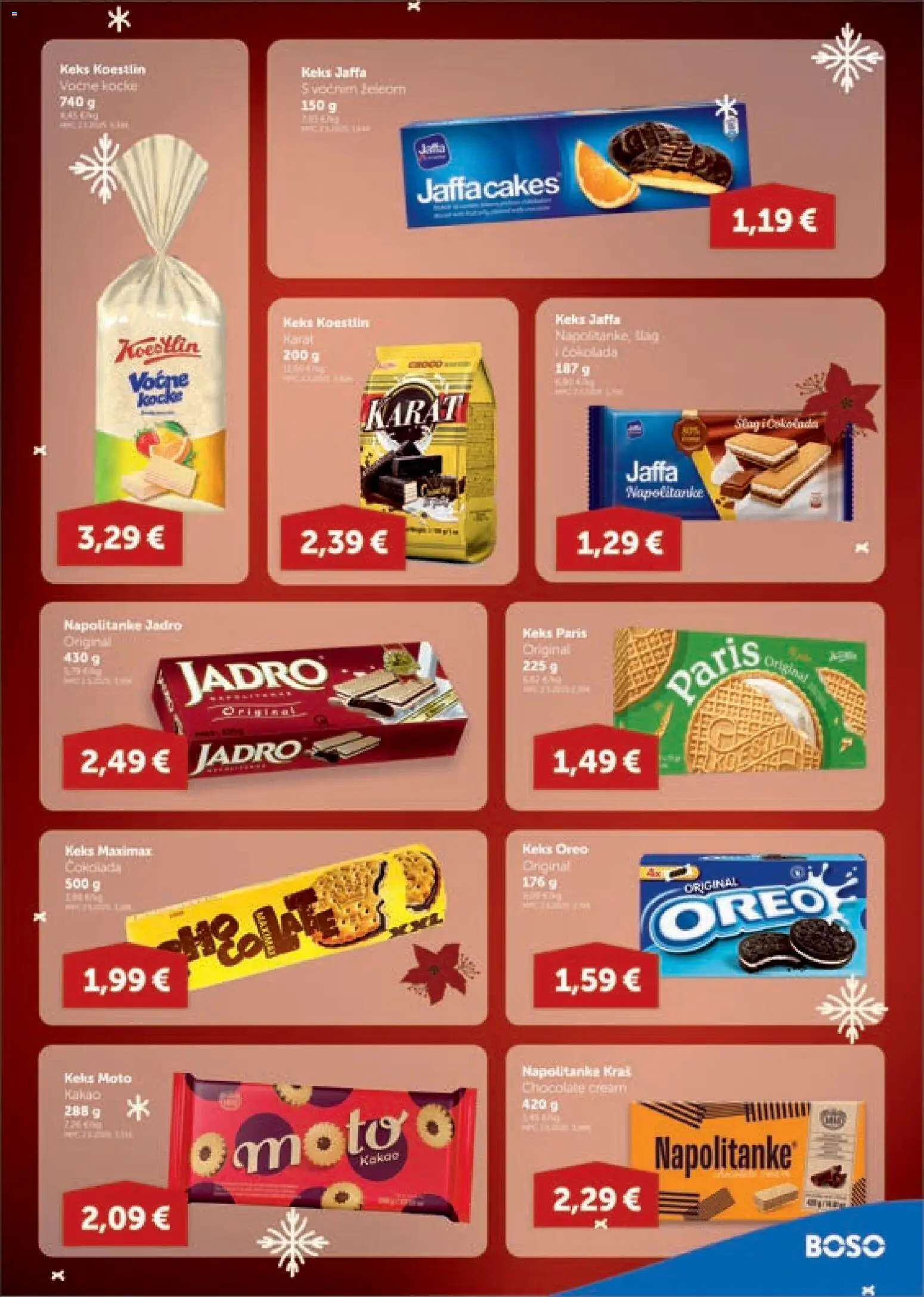 Boso katalog | vrijedi od 18.12.2025 | Stranica: 9 | Proizvodi: Keks, Napolitanke, Kakao
