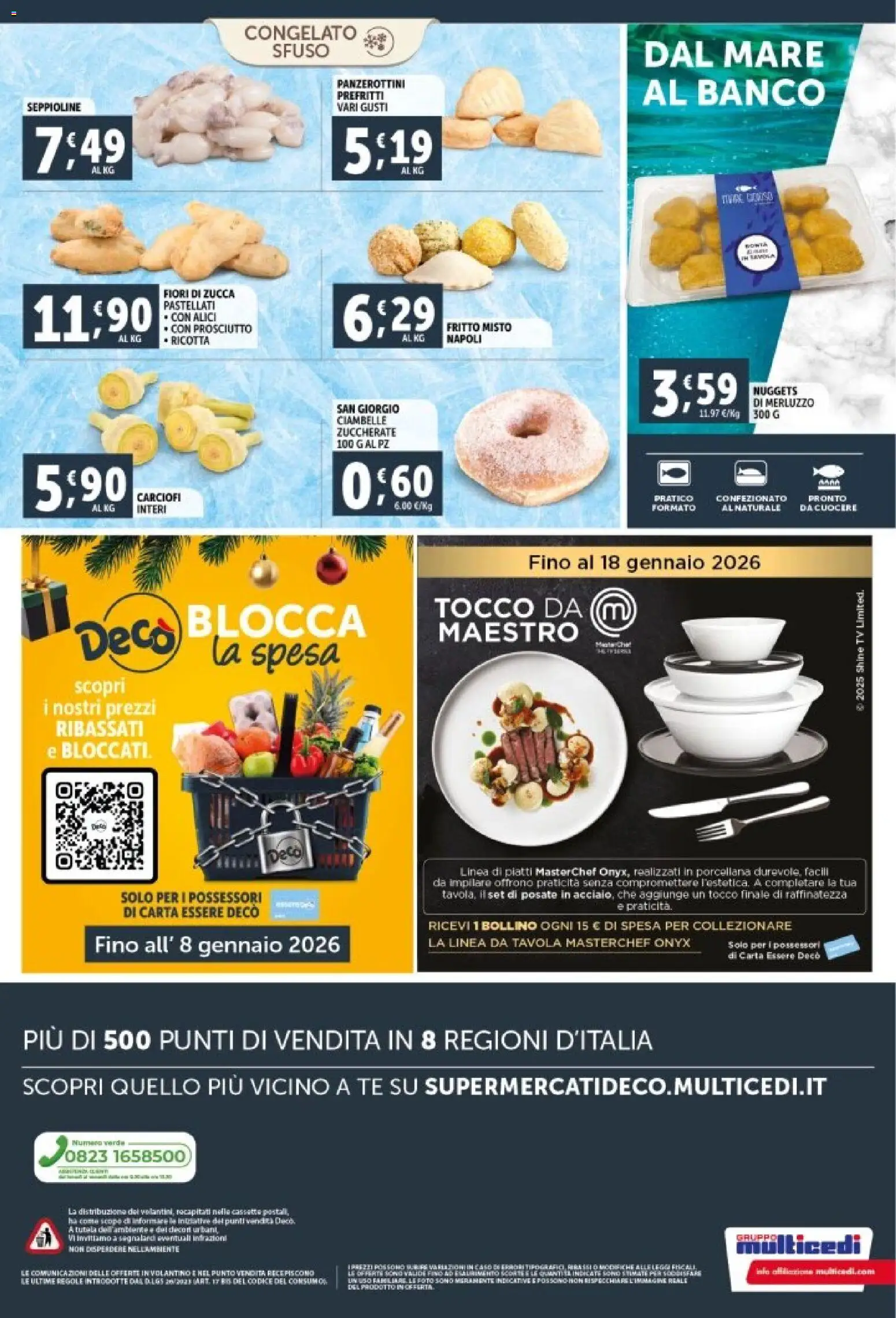 Volantino Decò del 29.12.2025 | Pagina: 24 | Prodotti: Ciambelle, Merluzzo, Nuggets, Zucca