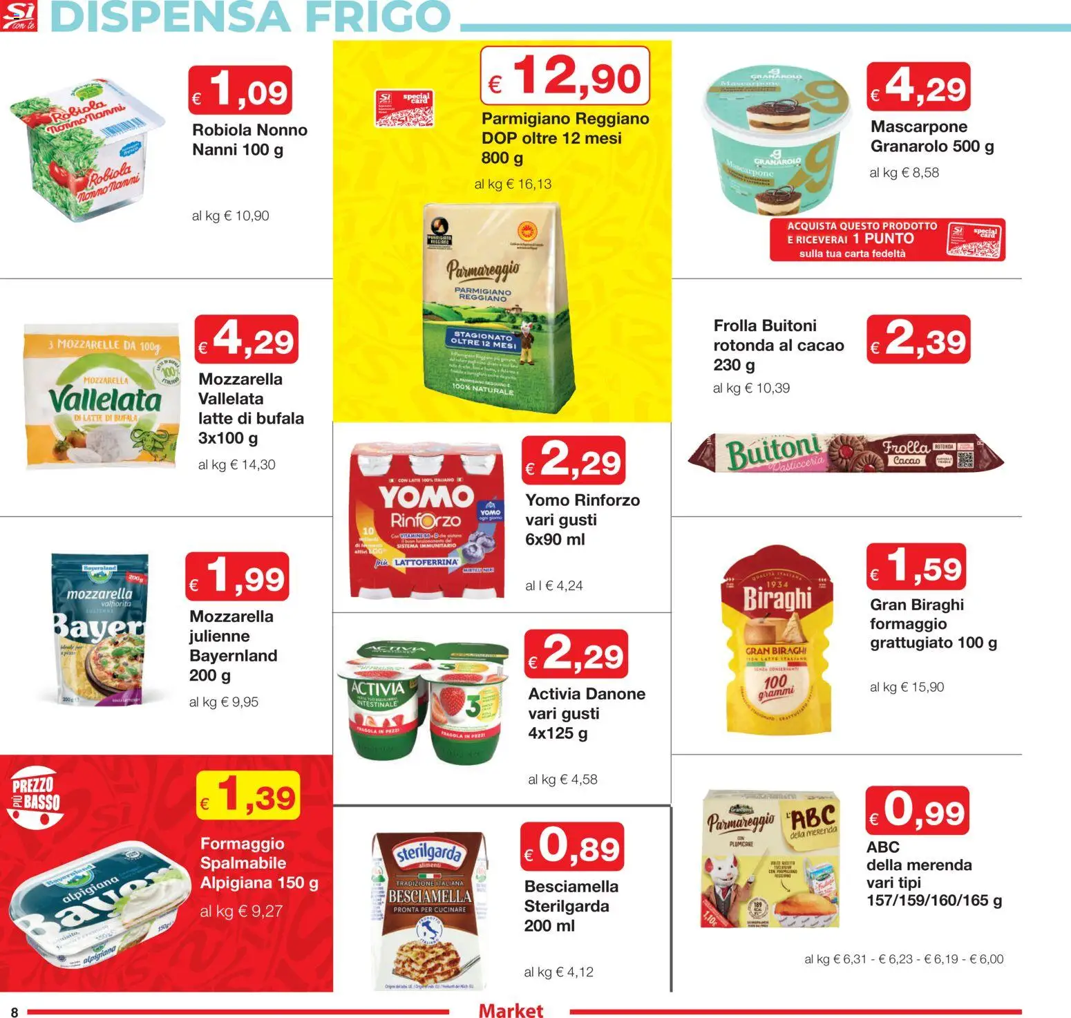 Volantino Sì con Te del 20.11.2025 | Pagina: 8 | Prodotti: Cacao, Mascarpone, Parmigiano reggiano, Besciamella