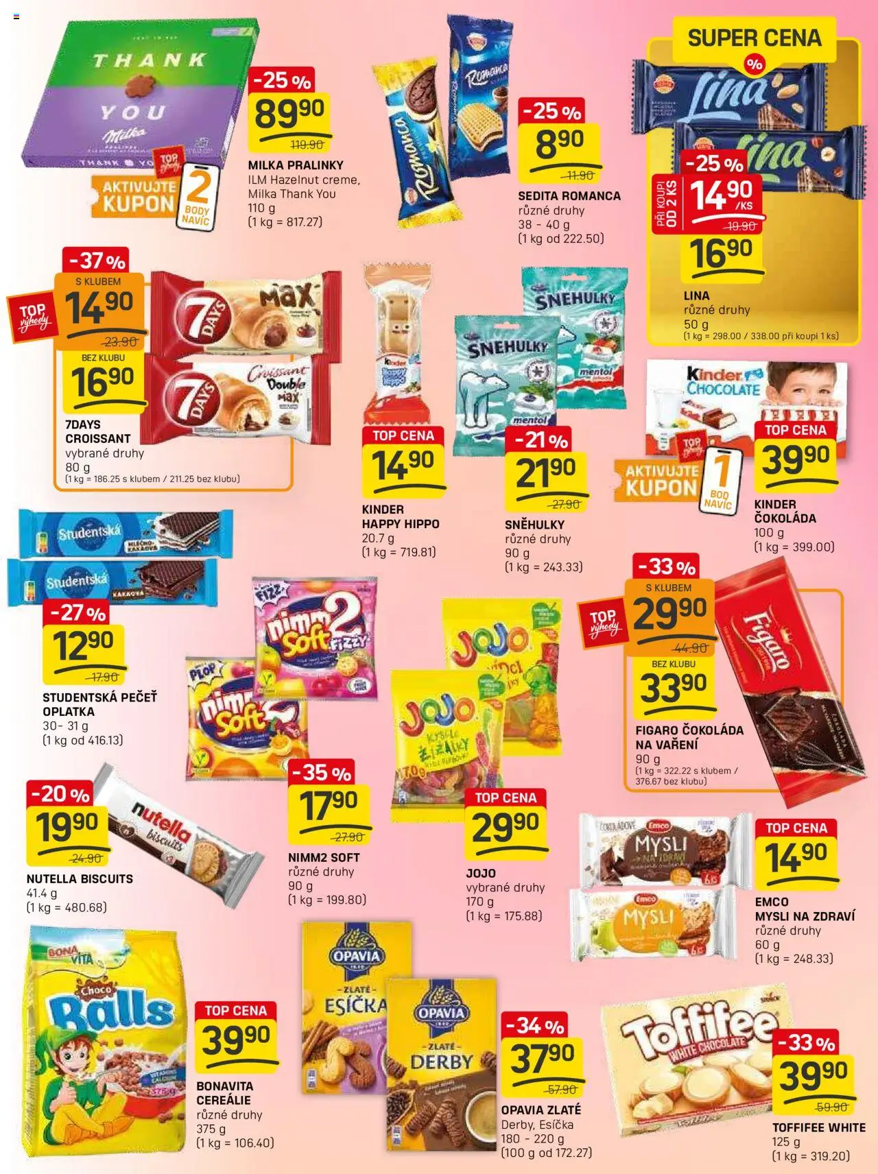 Flop leták - FlopTop od 20.08.2025 | Strana: 9 | Produkty: Jojo, Kinder čokoláda, Croissant, Mysli