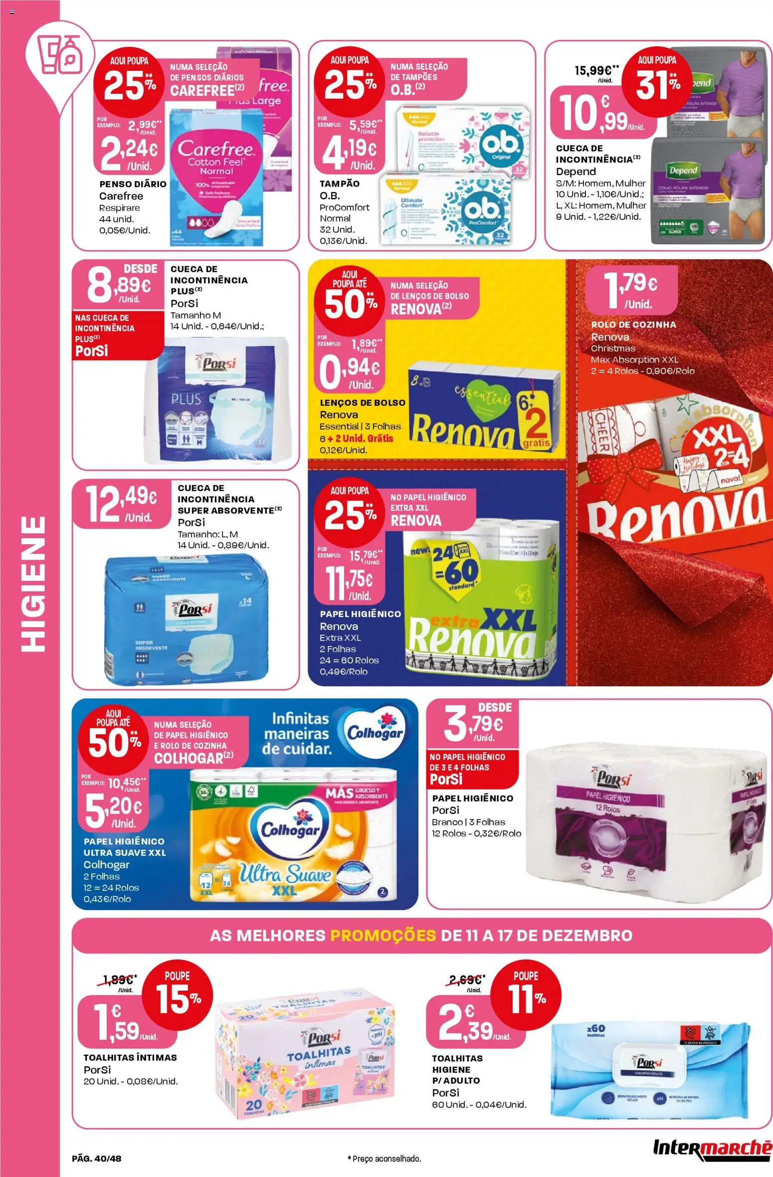 Intermarché folheto │ válido de 11.12.2025 | Página: 40 | Produtos: Papel higiénico