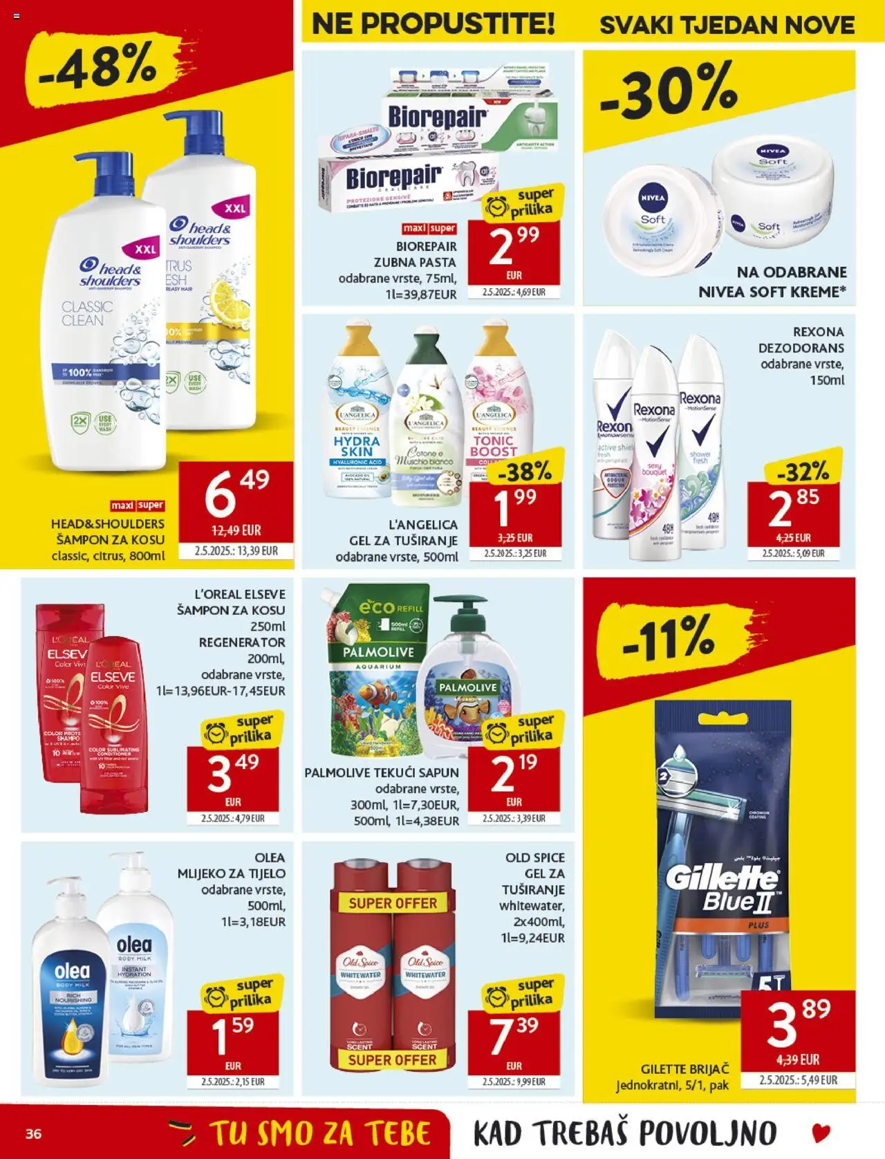 Konzum katalog | vrijedi od 22.10.2025 | Stranica: 36 | Proizvodi: Mlijeko, Gel za tuširanje, Dezodorans, Pasta