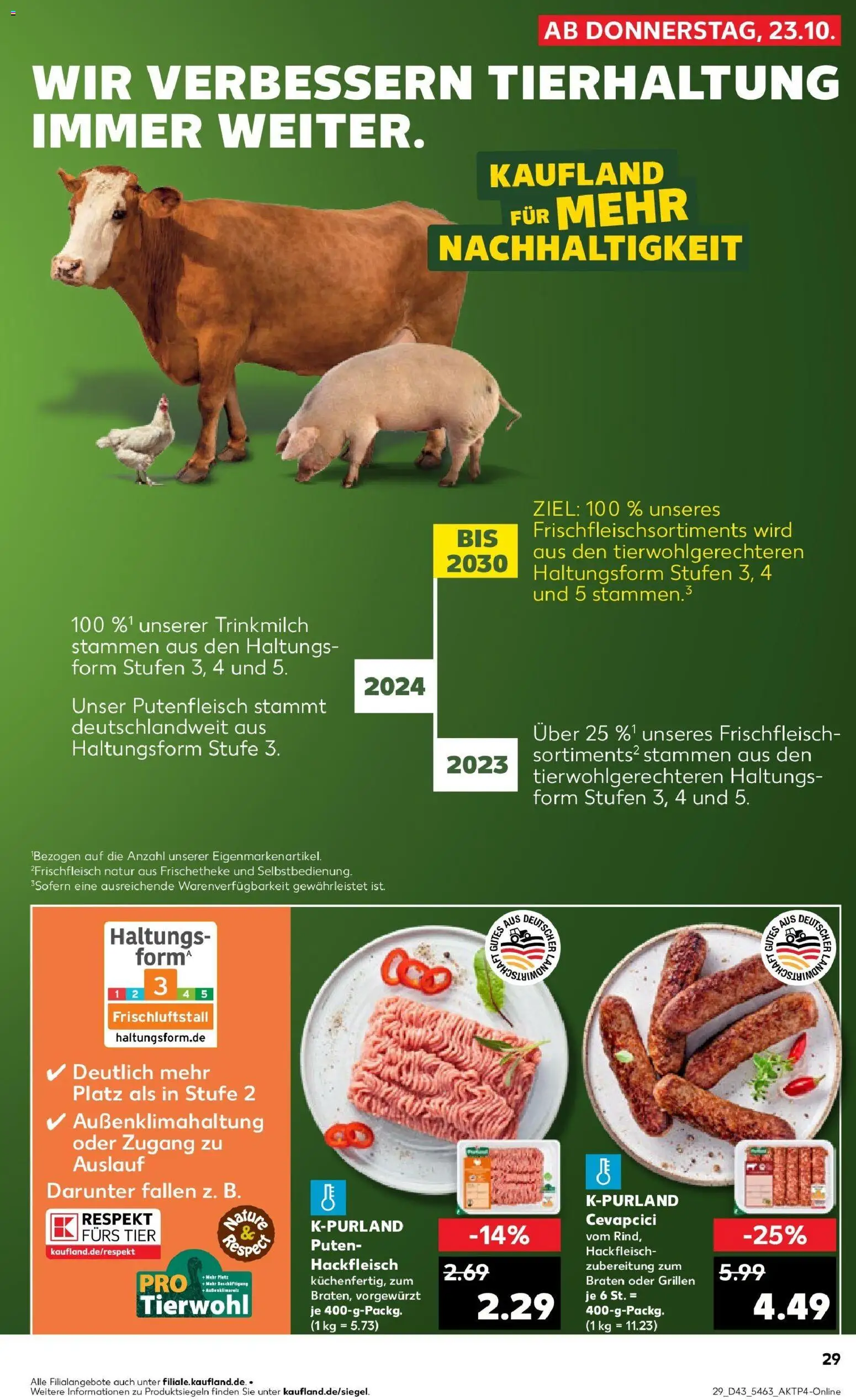 Kaufland prospekt Holzminden	 – gültig ab 26.10.2025 | Seite: 29 | Produkte: Cevapcici, Hackfleisch