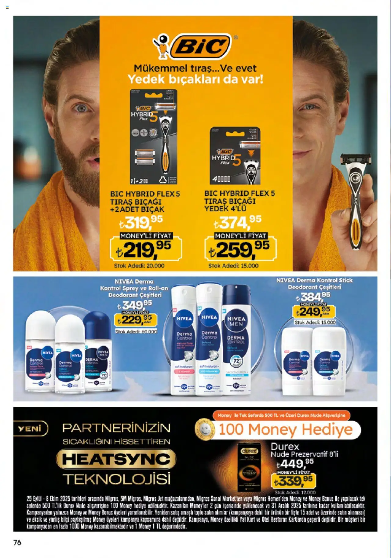 Migros Katalog - 5M Migroskop Dijital - 25.09.2025 tarihinden itibaren geçerlidir | Sayfa: 76 | Ürünler: Prezervatif, Deodorant