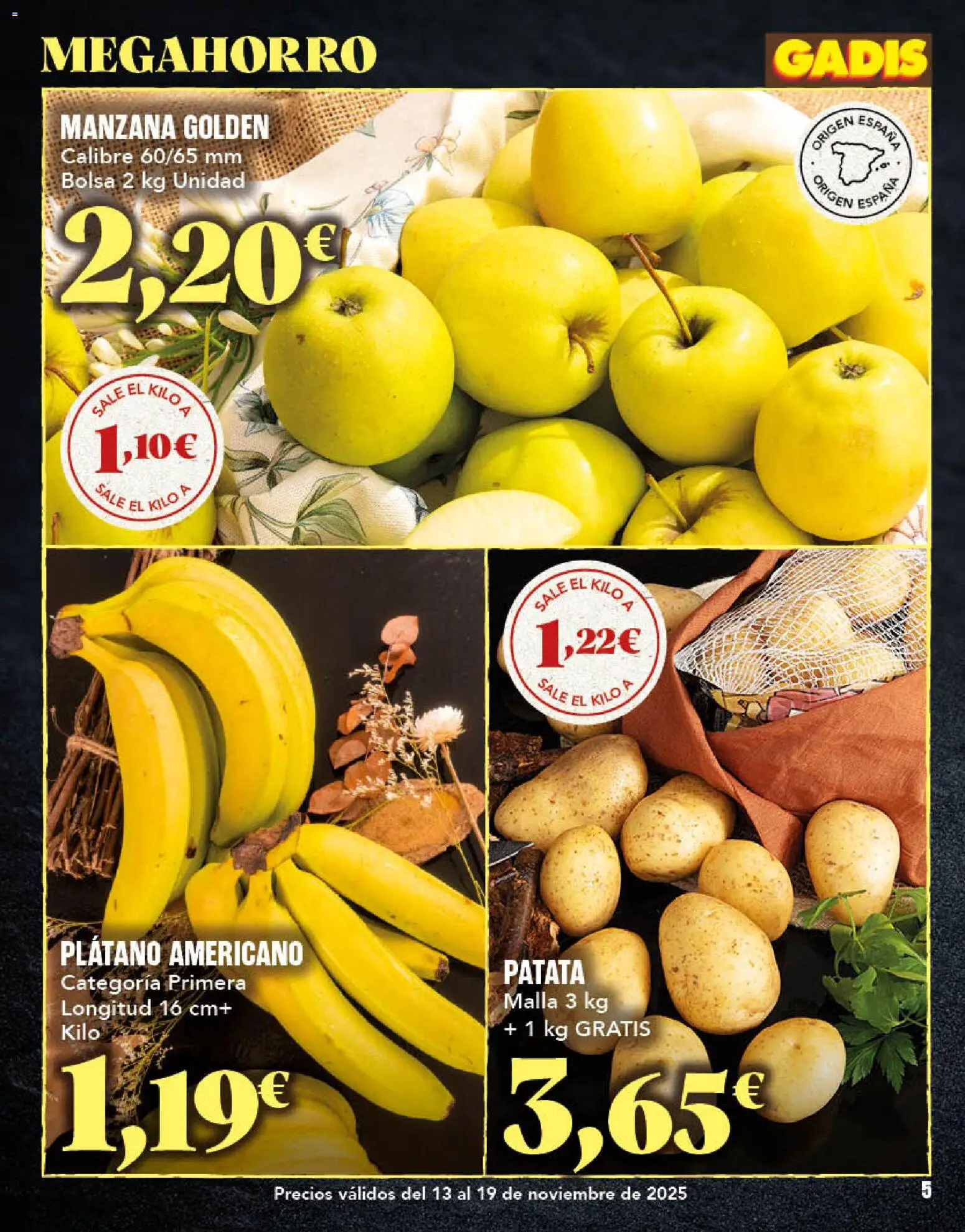 Gadis - folleto │ válido desde el 13.11.2025 | Página: 5 | Productos: Manzana, Bolsa